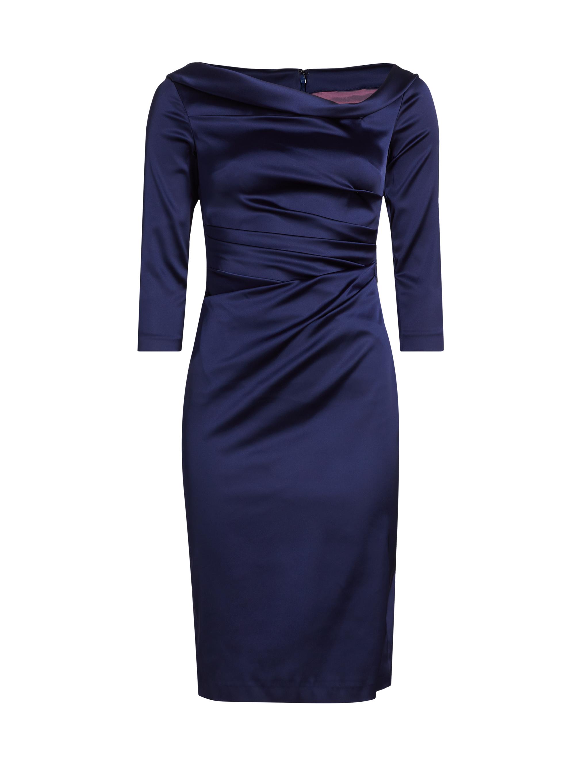 Talbot Runhof Women's Satin Duchesse Sheath Dress - Royal Navy