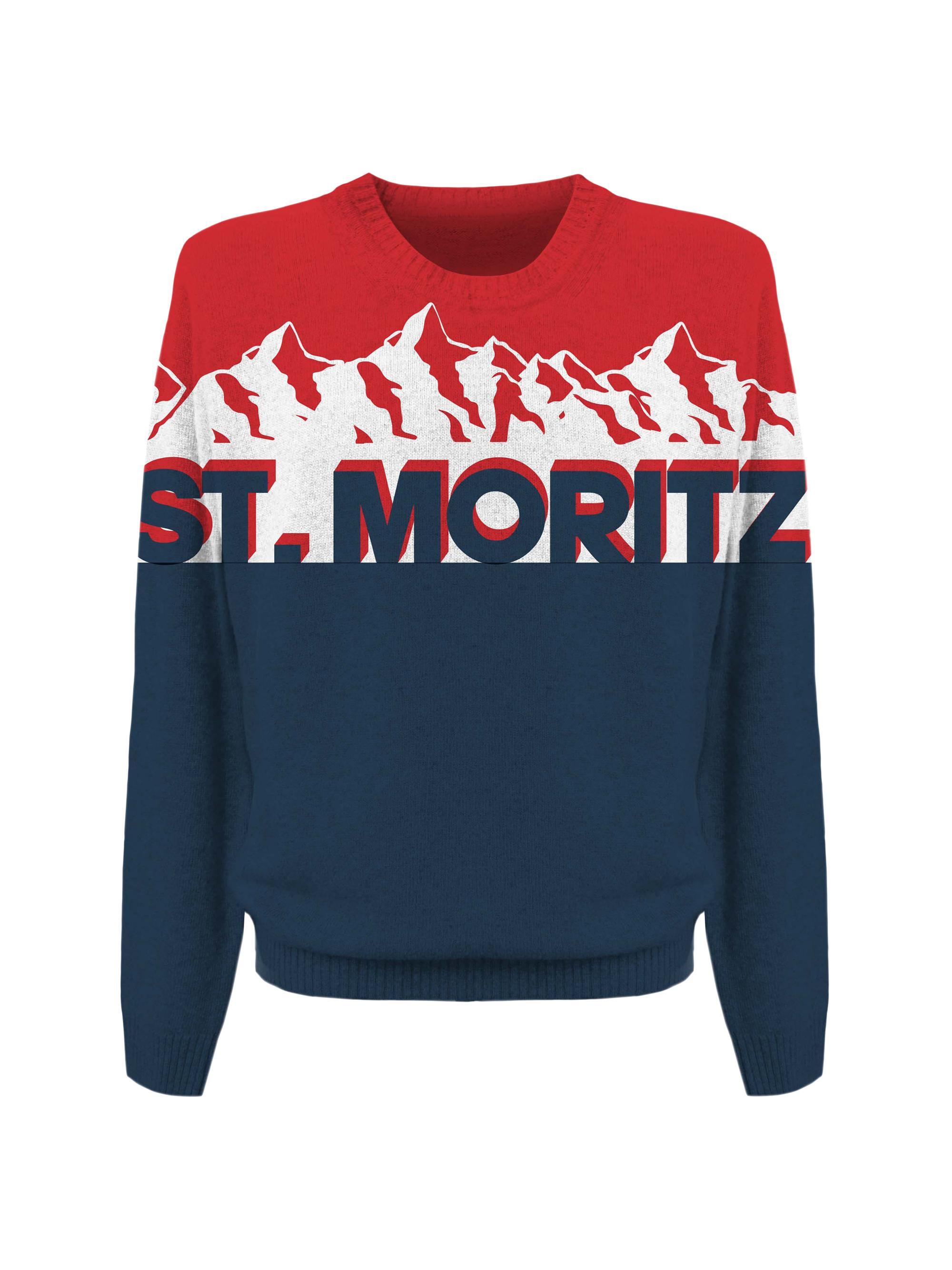 MC2 Saint Barth Men's Heron St. Moritz Knit Sweater - Blue Red