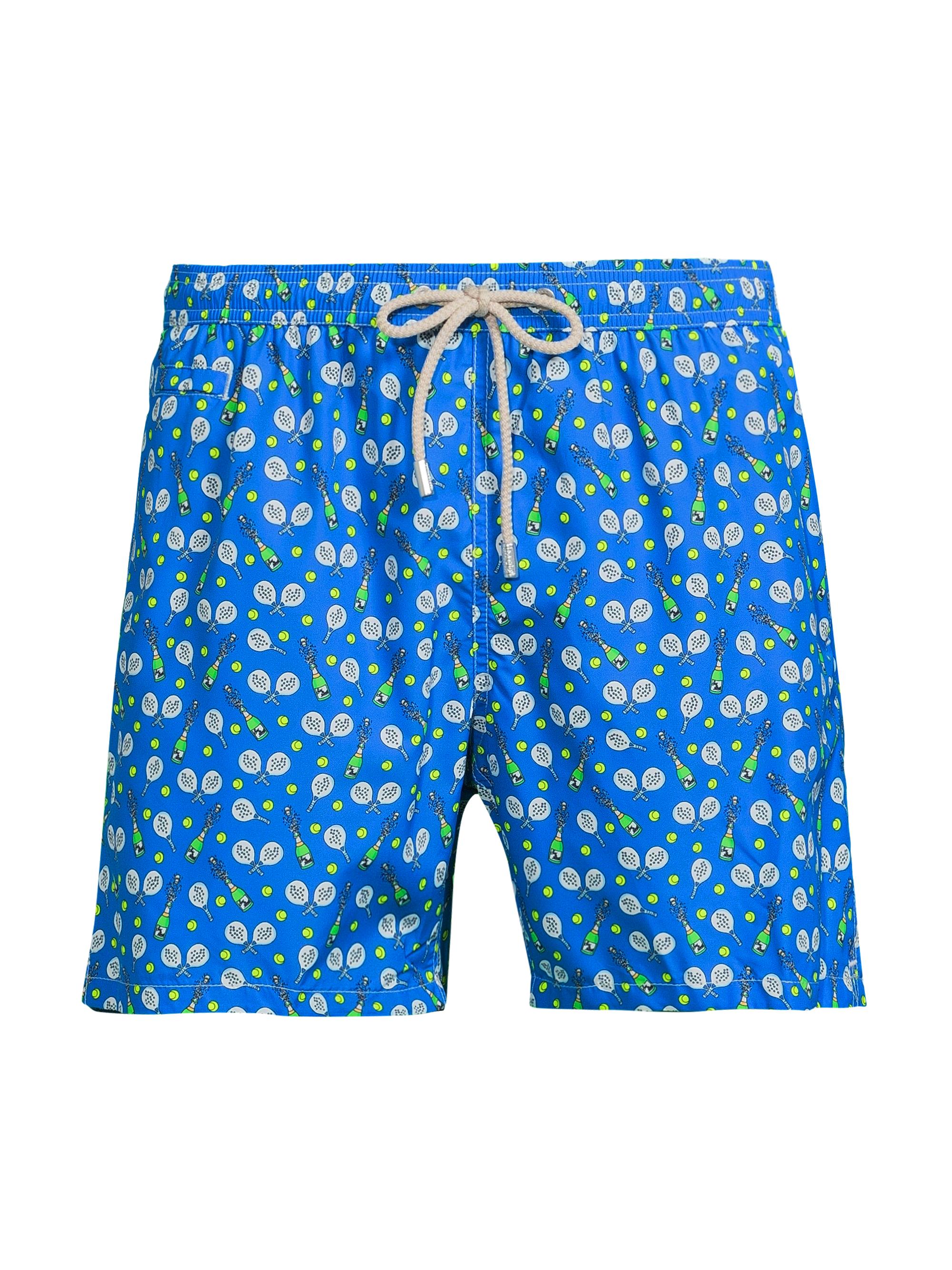 MC2 Saint Barth Men's Lighting Micro Fantasy Swim Trunks - Bluette
