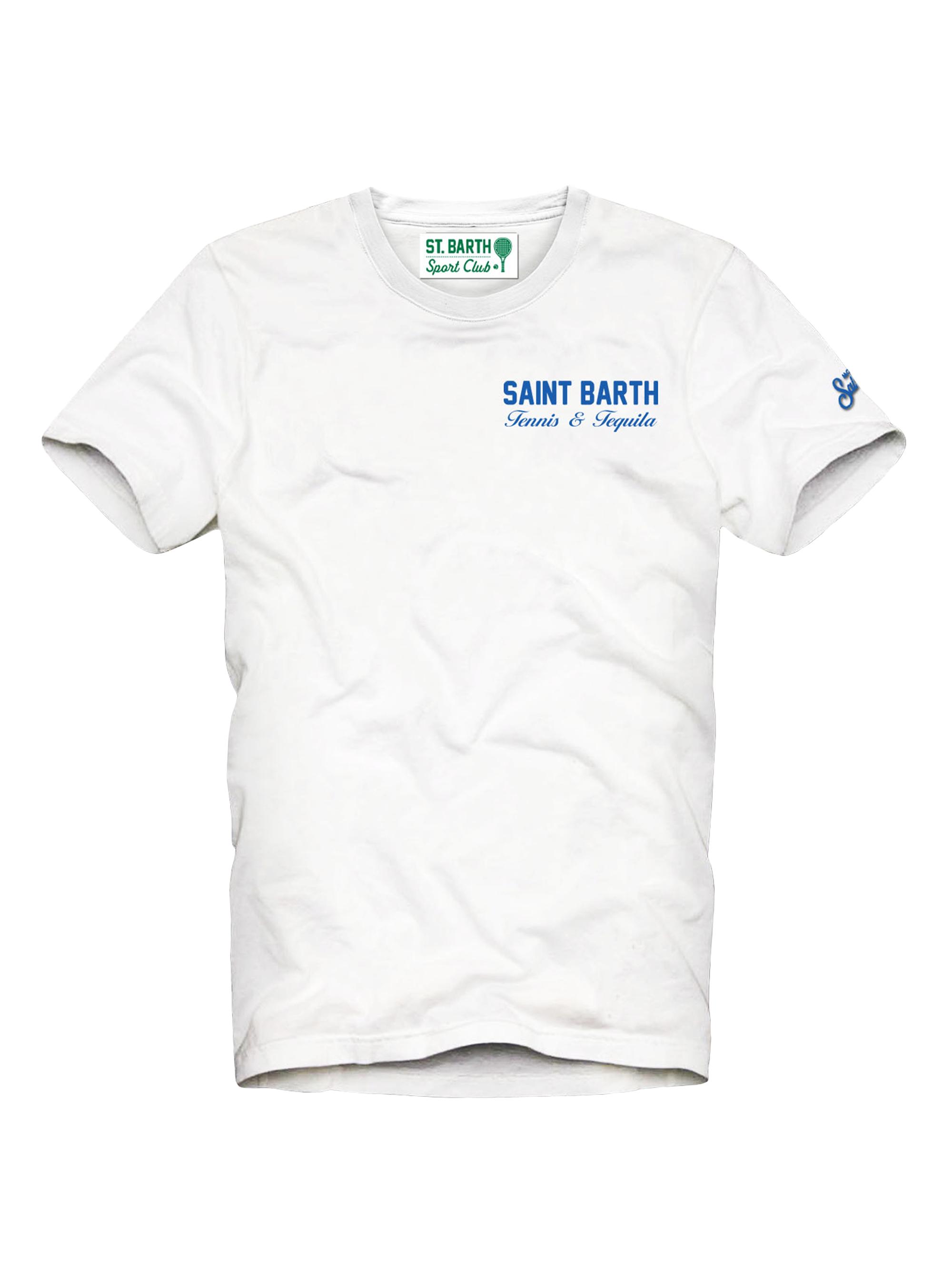 MC2 Saint Barth Men's Arnott Tennis & Tequila Crewneck T-Shirt - White