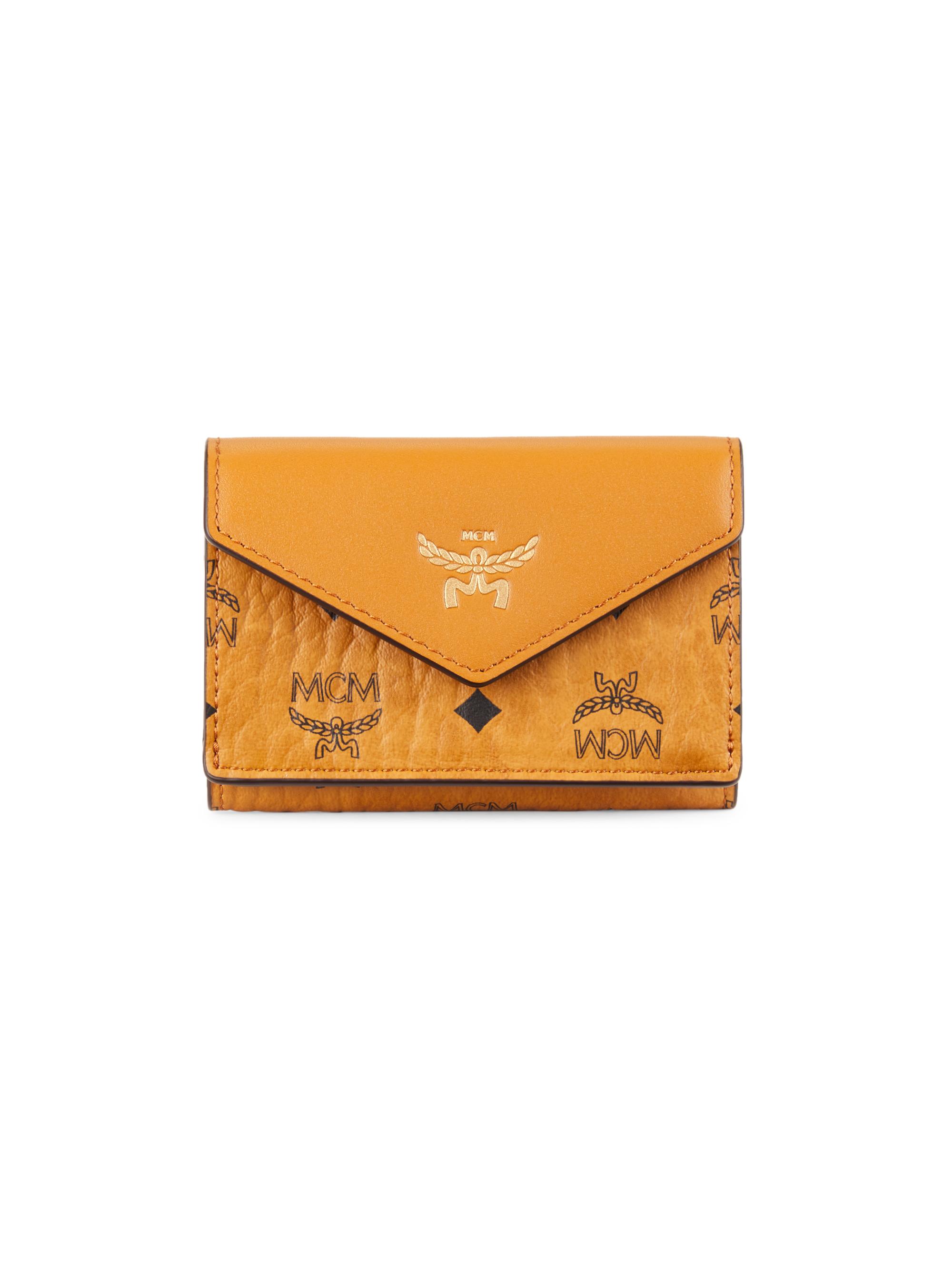 MCM Women's Aren VI Compact Wallet - Cognac