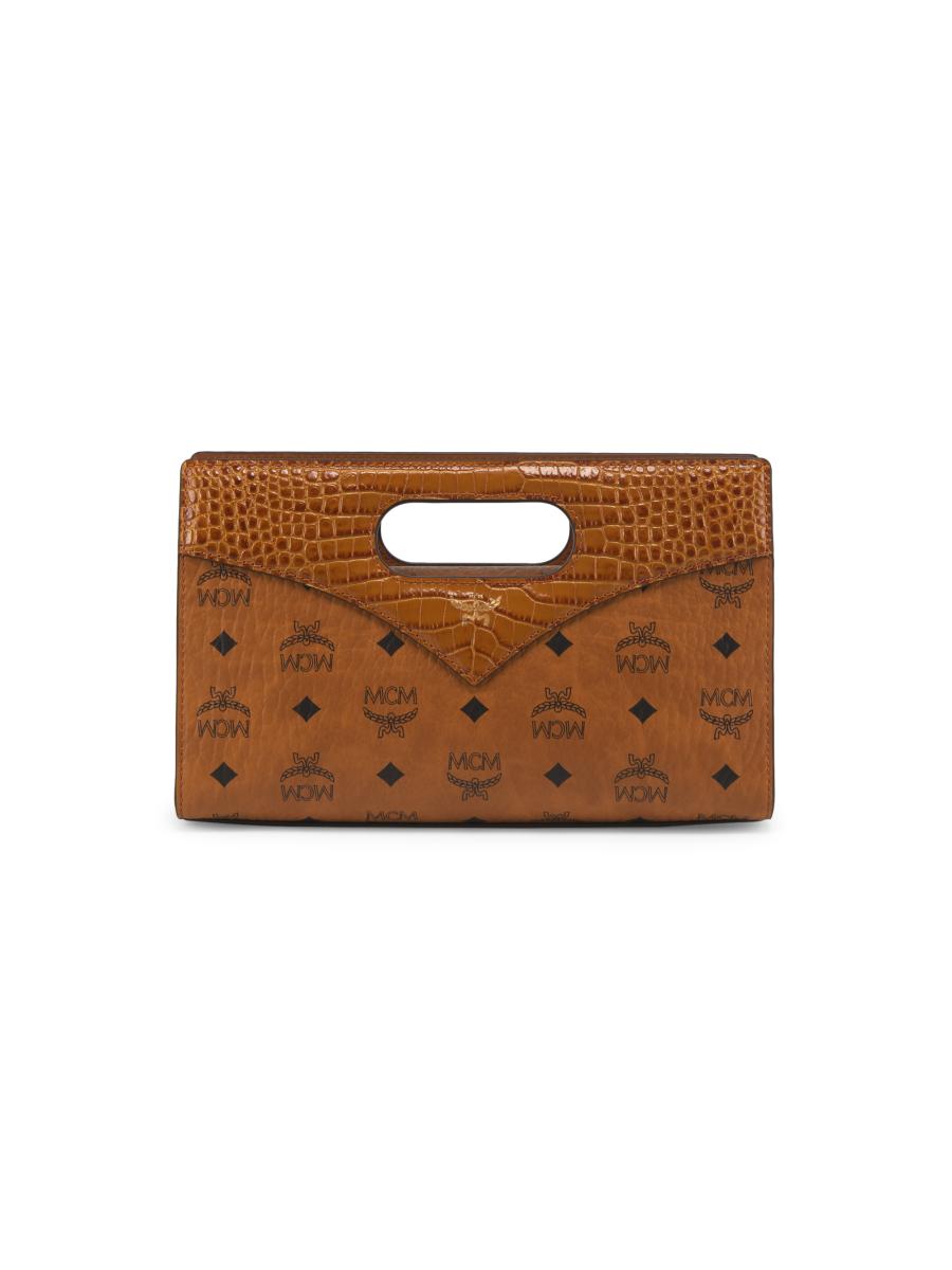MCM Diamond Croc-Embossed Top Handle Bag | Saks Fifth Avenue