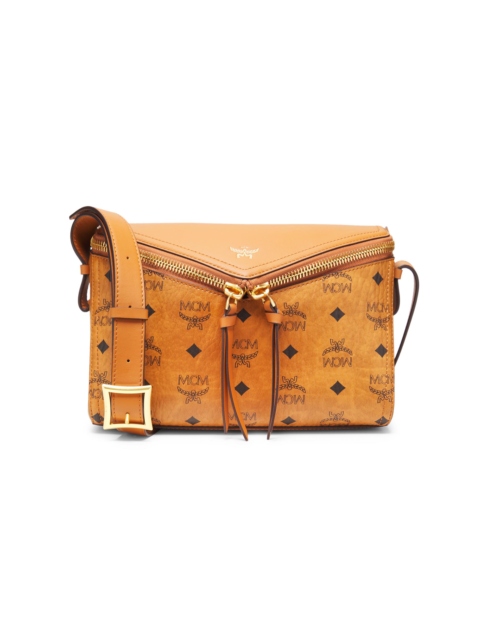 MCM Women's Diamant 3D  Faux-Leather Shoulder Bag - Cognac