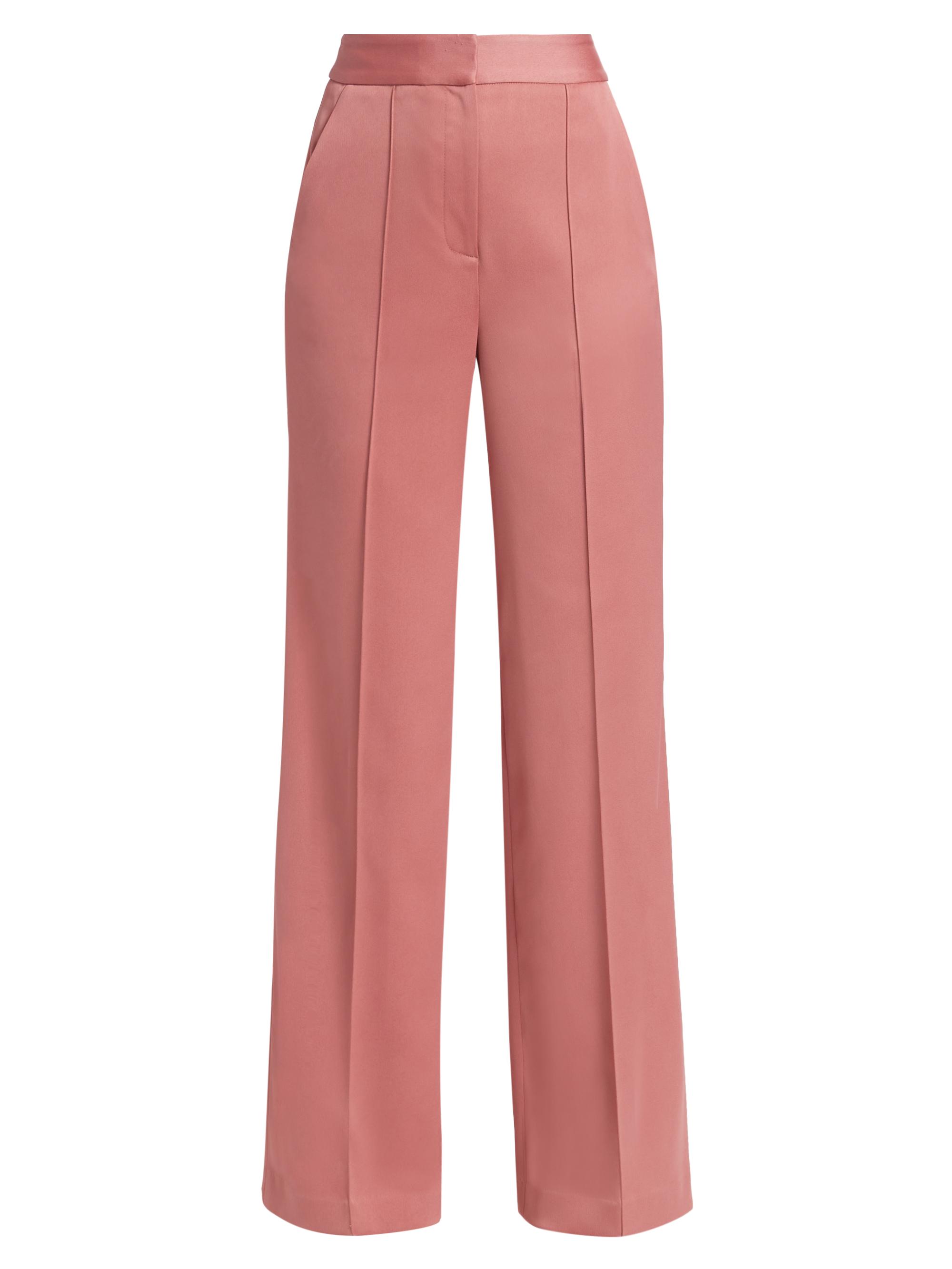 Veronica Beard Women's Edia Satin Straight-Leg Pants - Rose