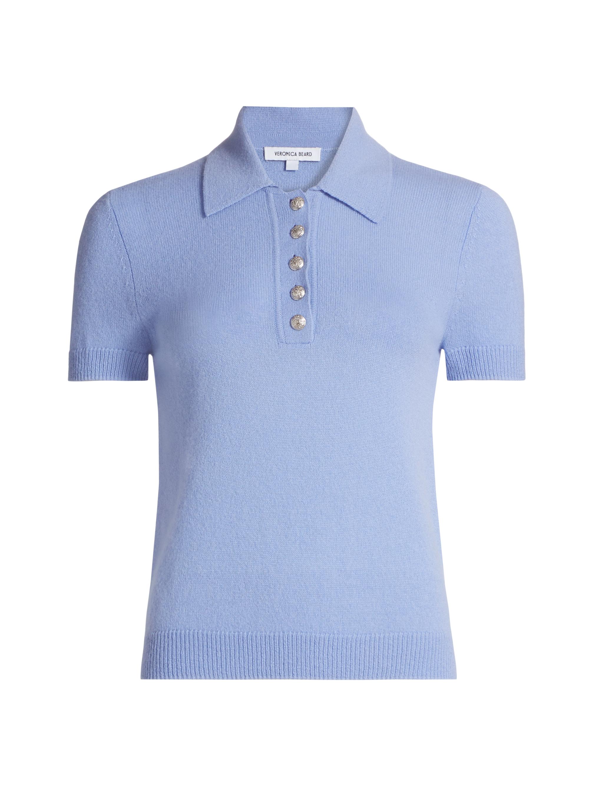 Veronica Beard Women's Brandt Cashmere Polo Top - Hydrangea