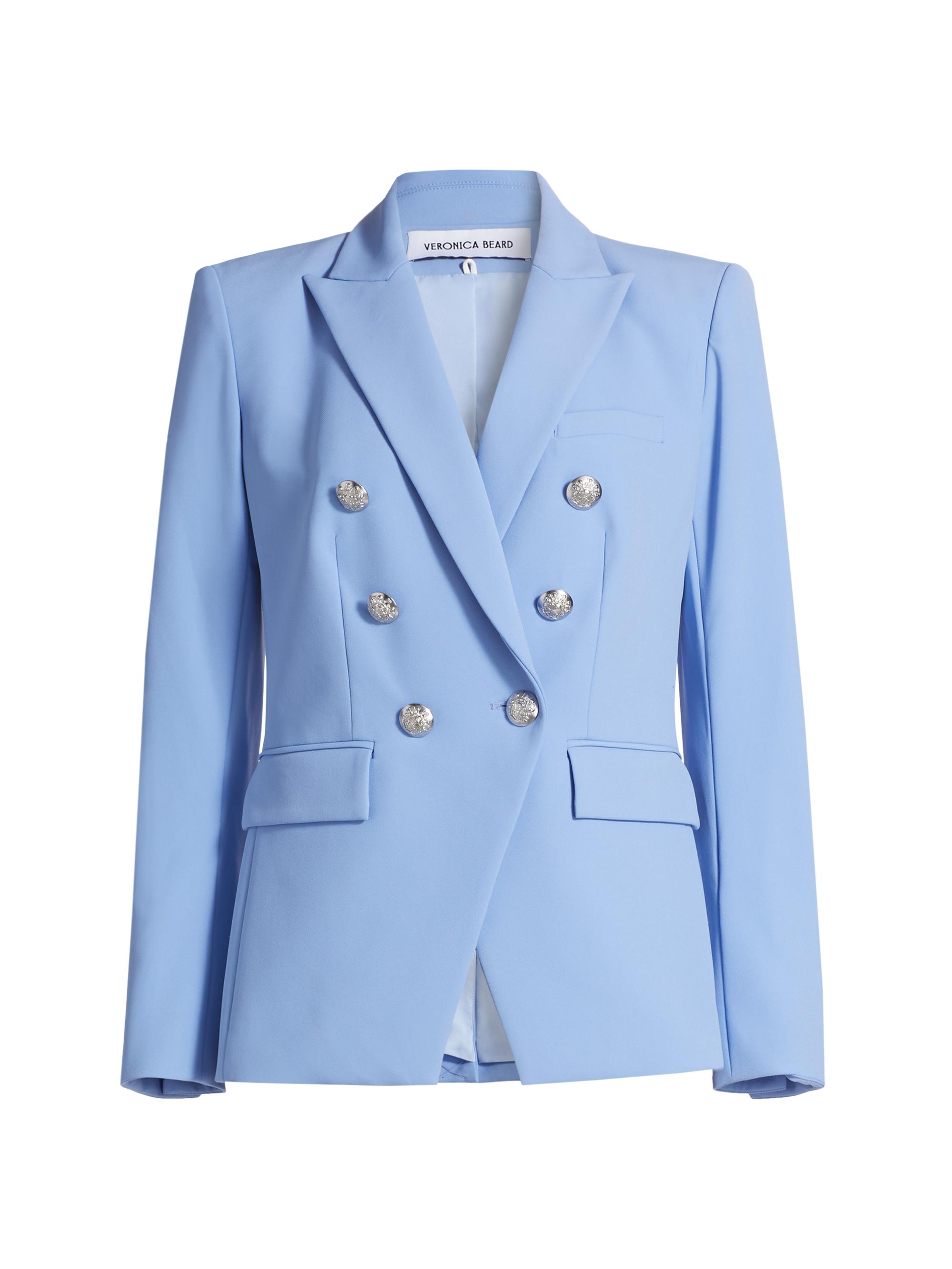 Veronica Beard Women's Miller Dickey Double-Breasted Blazer - Hydrangea