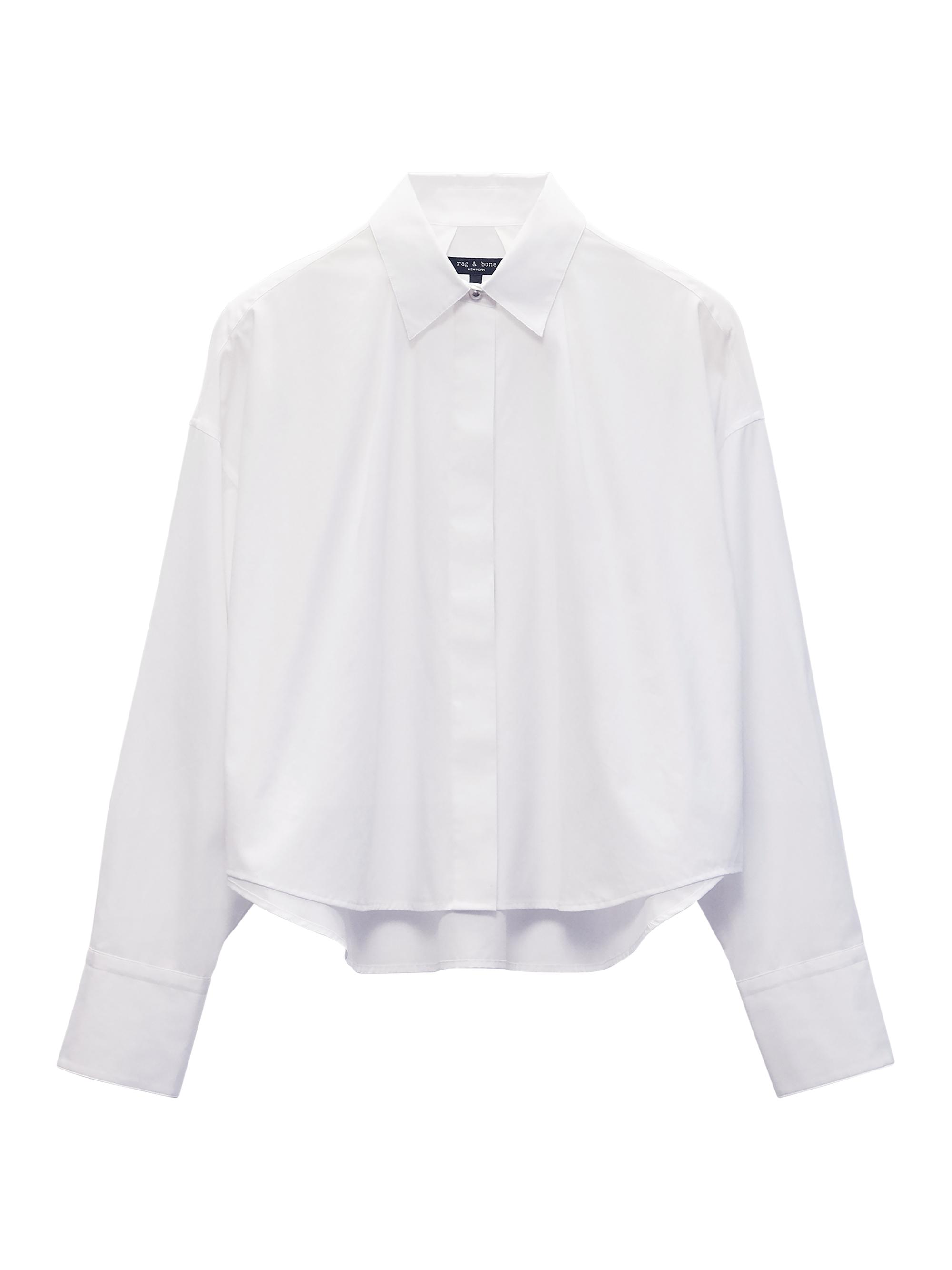 rag & bone Women's Martha Poplin Cotton Shirt - White