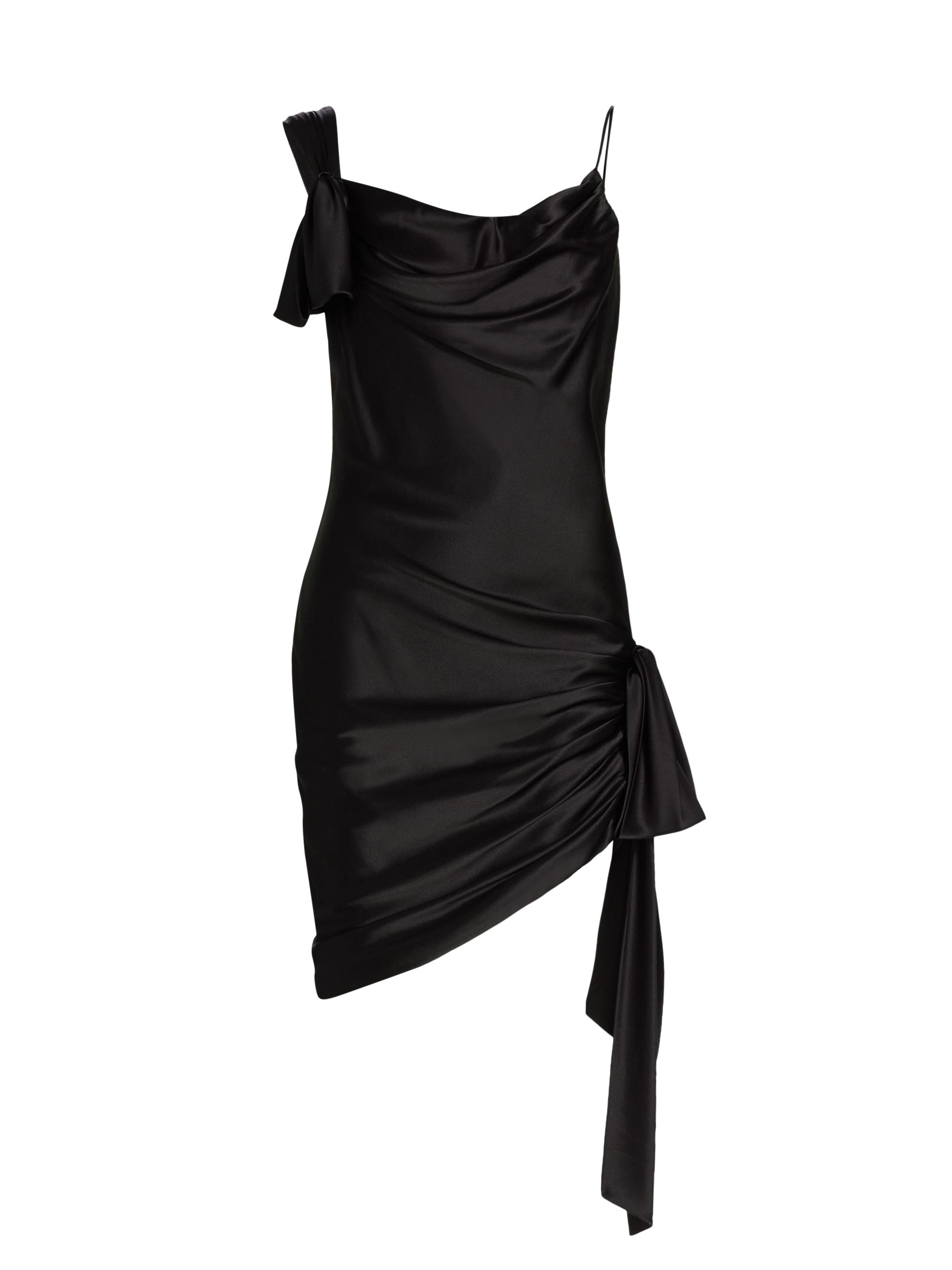CINQ A SEPT Women's Venus Silk Minidress - Black