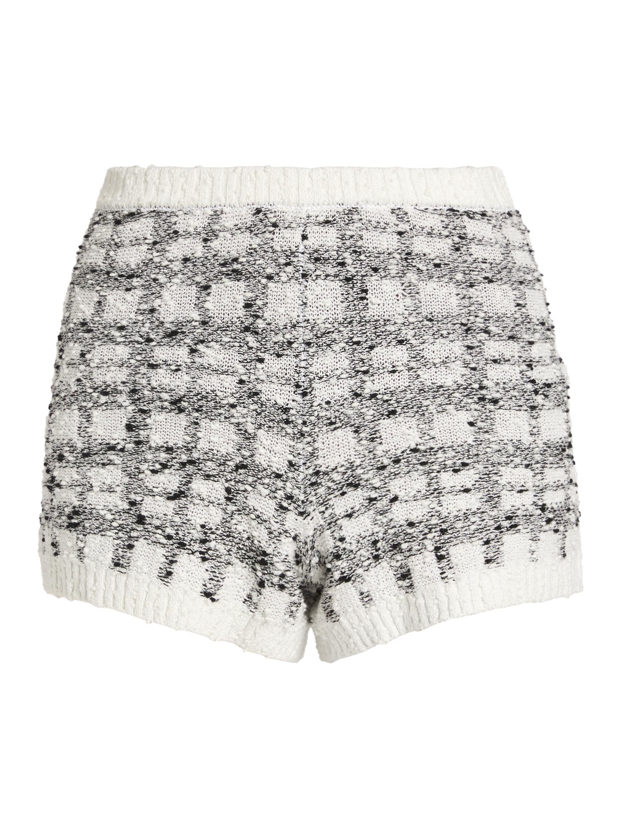 Cinq à Sept Women's Adalee Cotton-Blend Bouclé Shorts - Black White