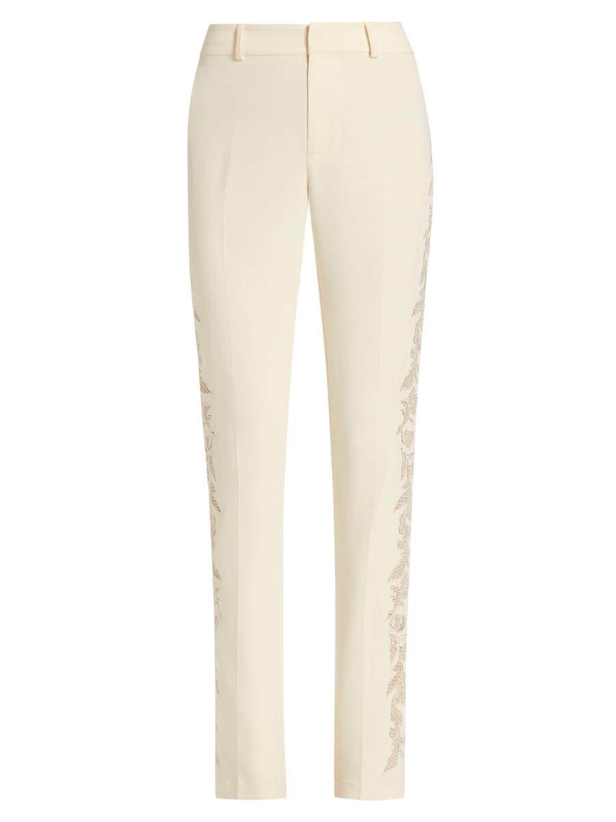 Cinq à Sept Kerry Paisley-Embroidered Pants | Saks Fifth Avenue
