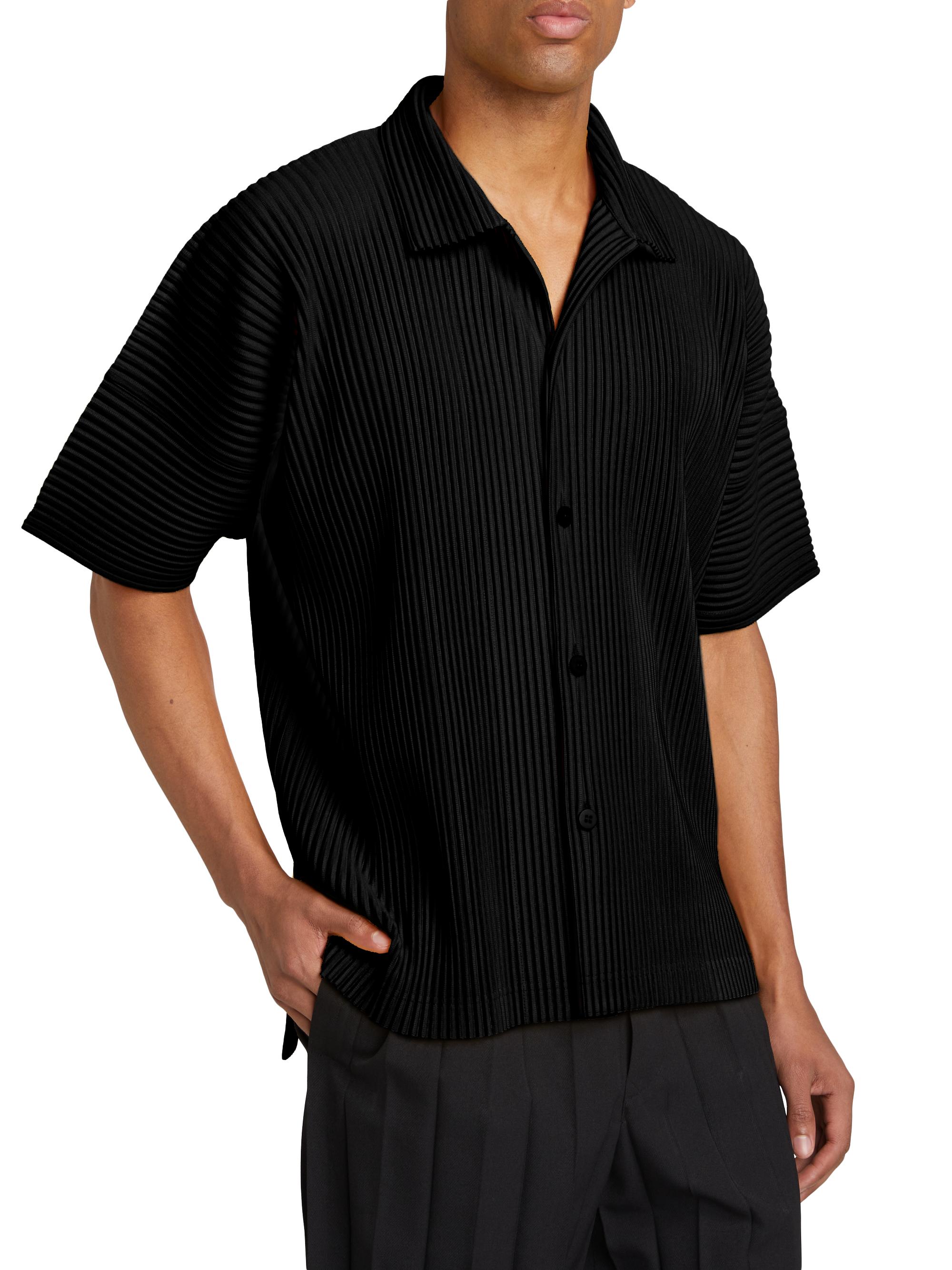 サ*ク様 HOMME PLISSE ISSEY MIYAKE シャツ 3サイズ Homme Plissé Issey Miyake July Relaxed-Fit Button-Front Shirt