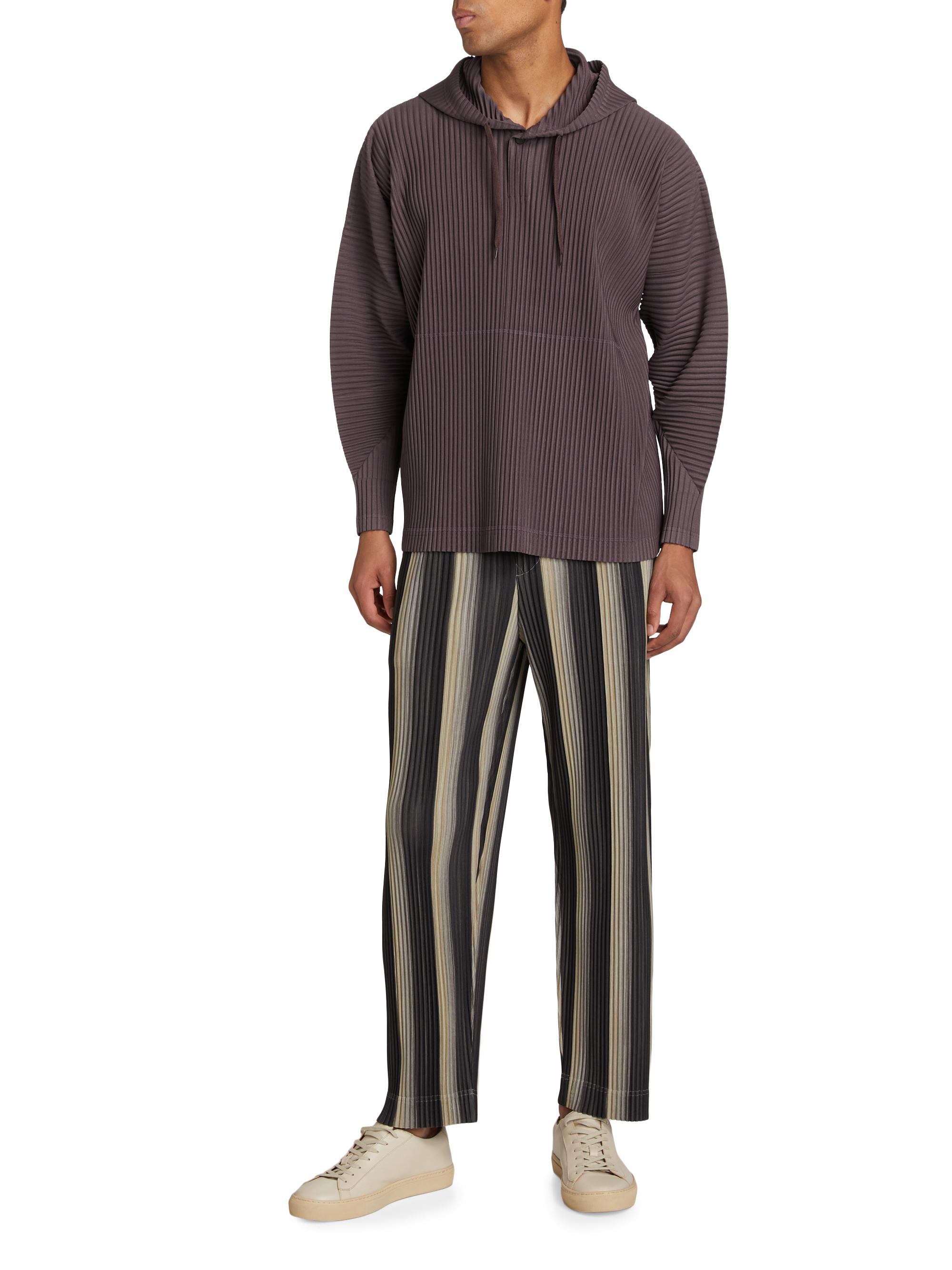 Homme Plissé Issey Miyake Striped Pleated Trousers | Saks Fifth Avenue