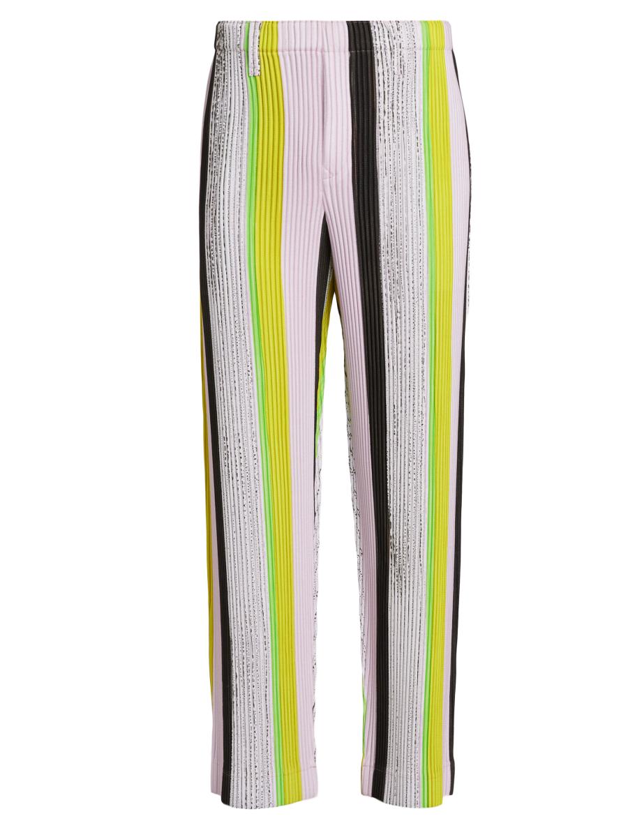 Homme Plissé Issey Miyake Striped Pleated Trousers | Saks