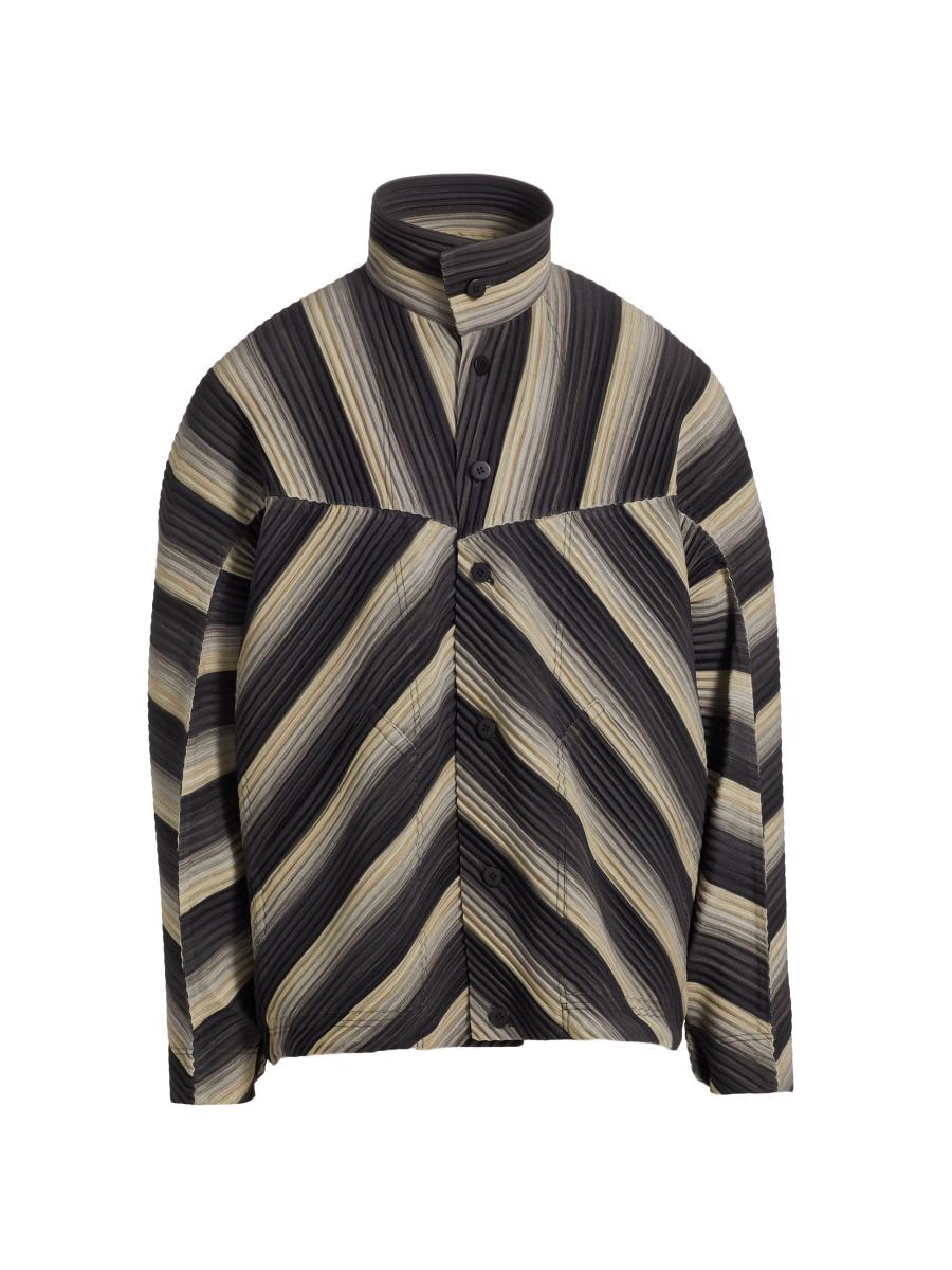 【希少】HOMME PLISSE ISSEY MIYAKEジップアップアウター Homme Plissé Issey Miyake ジップアップ ジャケット | グレー