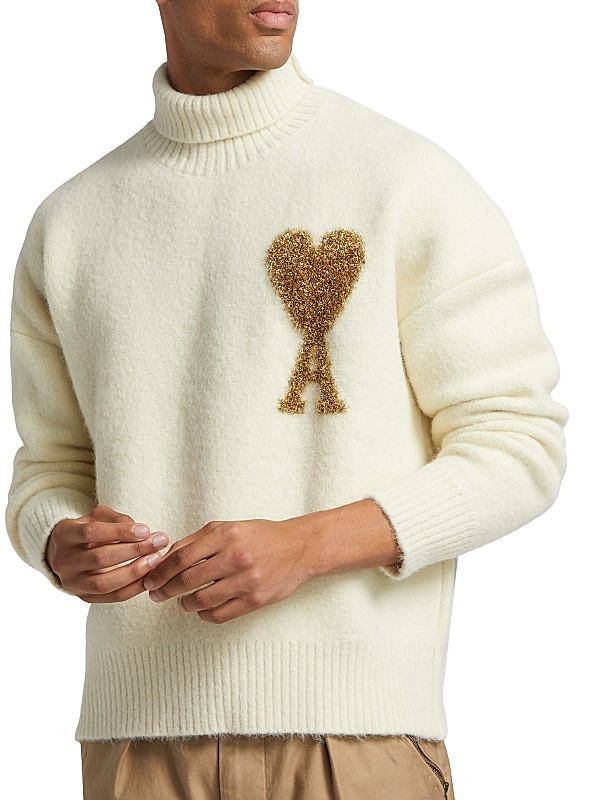 Shop AMI Paris ADC Logo Knit Sweater | Saks Fifth Avenue Shop AMI Paris ADC Logo Knit Sweater | Saks Fifth Avenue
