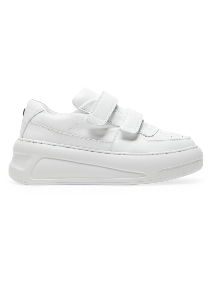 Acne Studios ロゴ Steffey U Friend スタッズ スニーカー Acne Studios - Velcro strap platform sneakers - Optic white