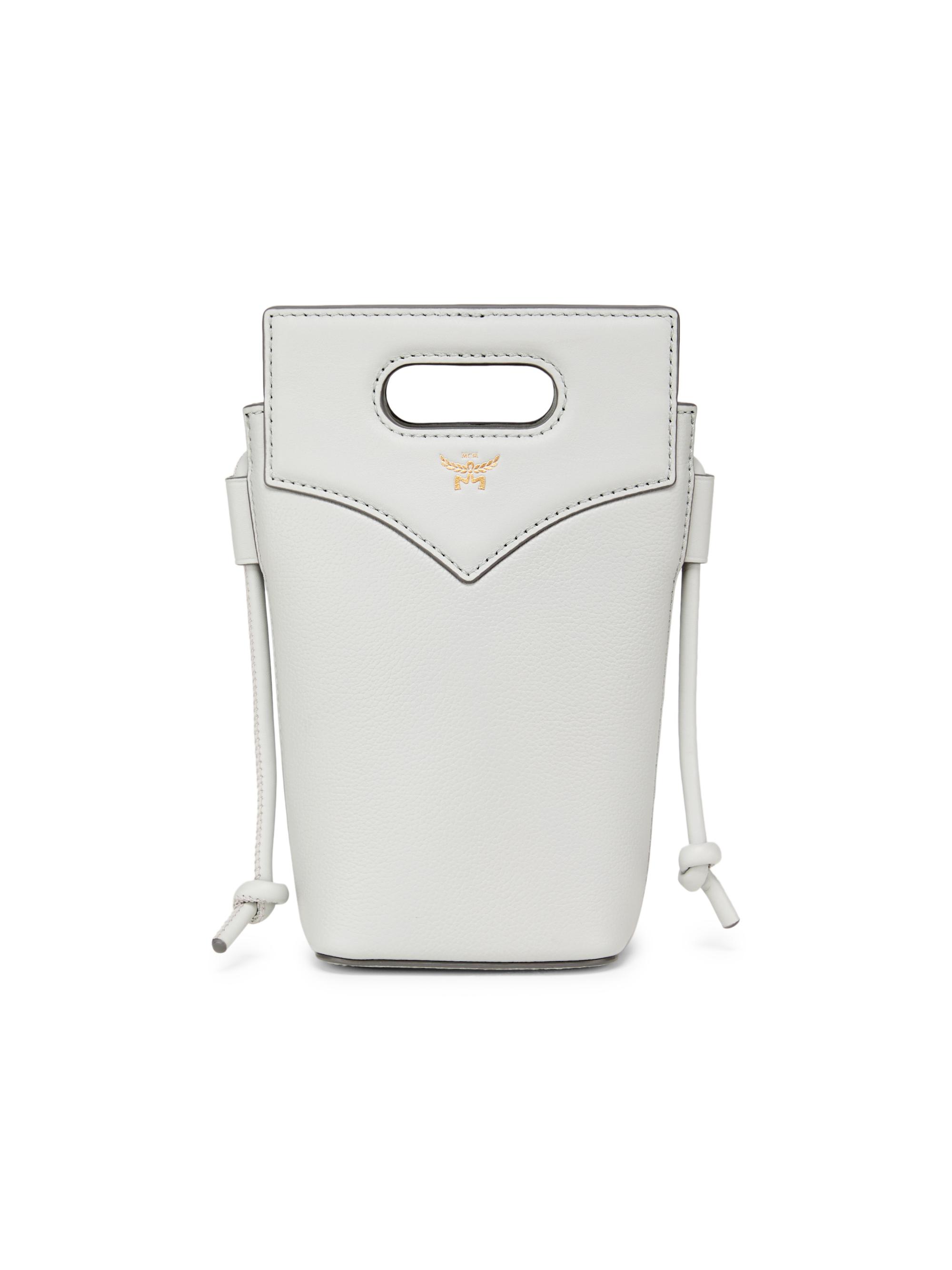 MCM Women's Diamond Leather Flat Pouch - Ice Grey