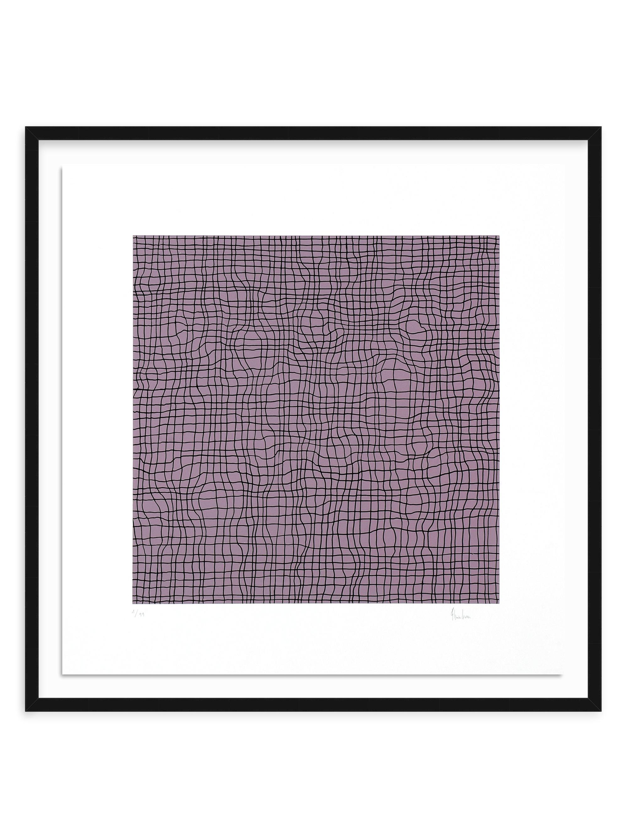 Fernando Garcia Correa ''5050VI''Framed Screenprint on Paper, 32''x 32''