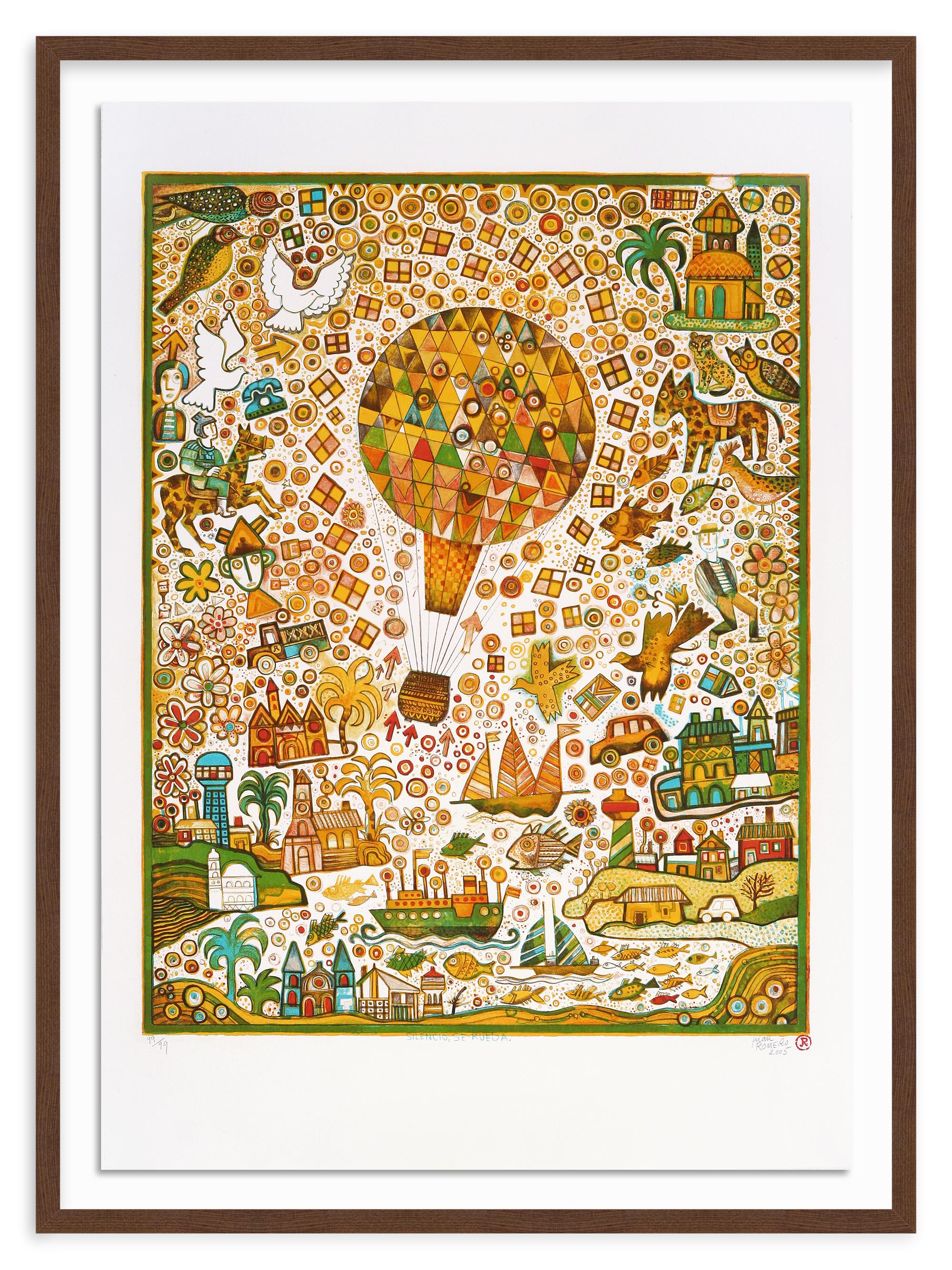 Juan Romero Fernández ''Silencio, se rueda''Framed Lithorgraphy, 39''x 29''