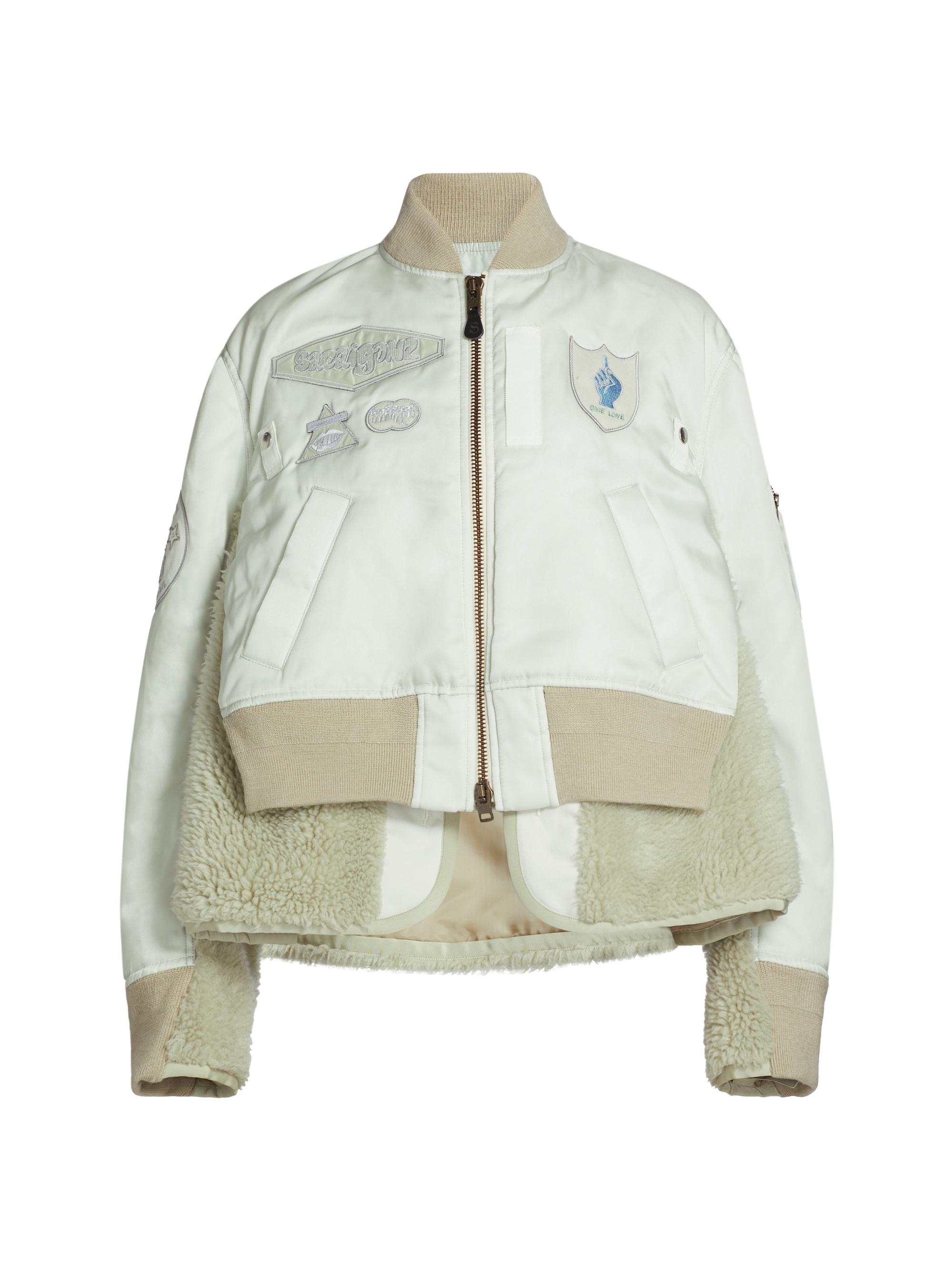 Shop Sacai Sacai X SPIEWAK Gonz Sherpa Bomber Jacket | Saks Fifth  