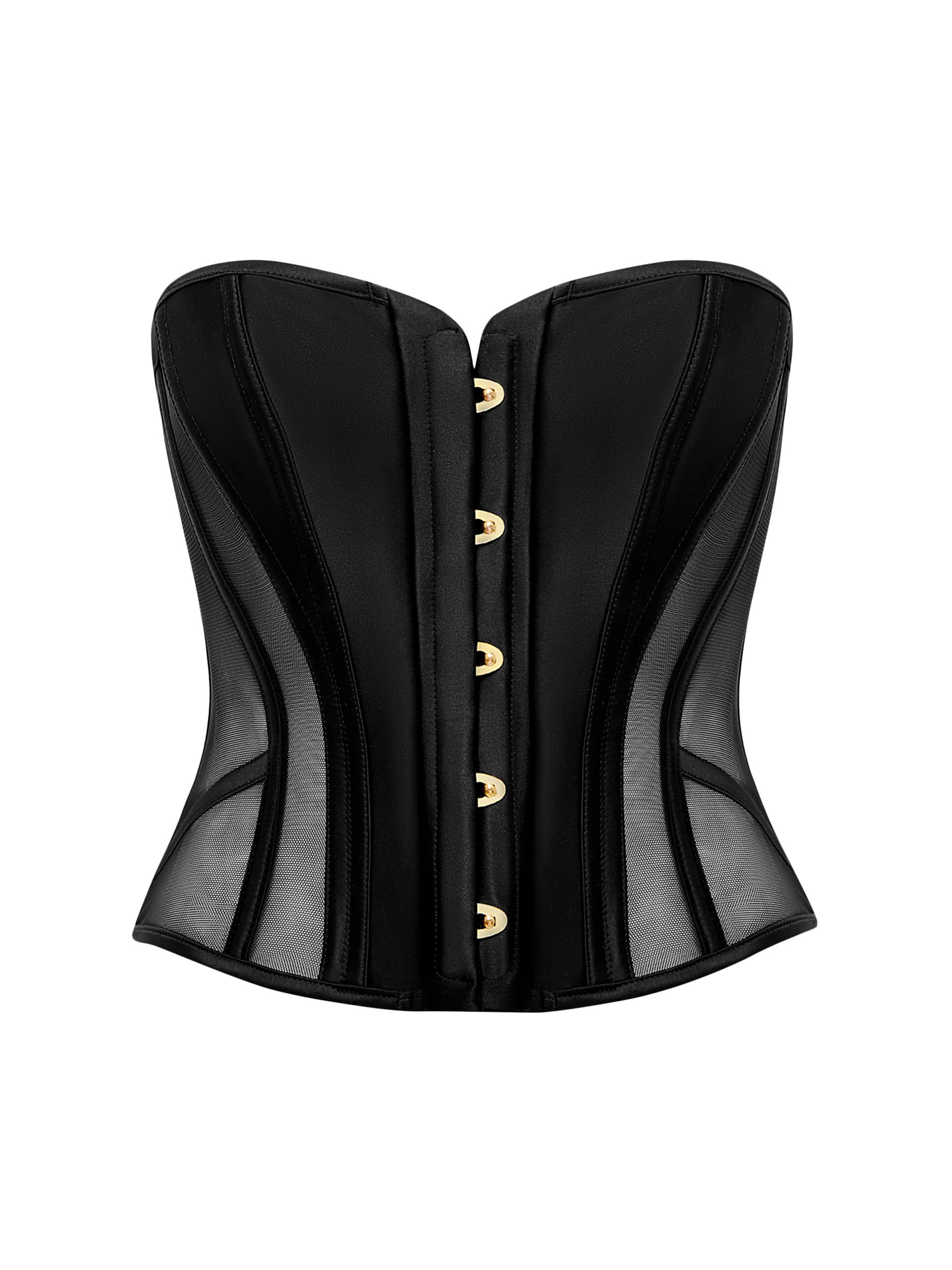 Bluebella Women's Tulle Sweetheart Corset - Black