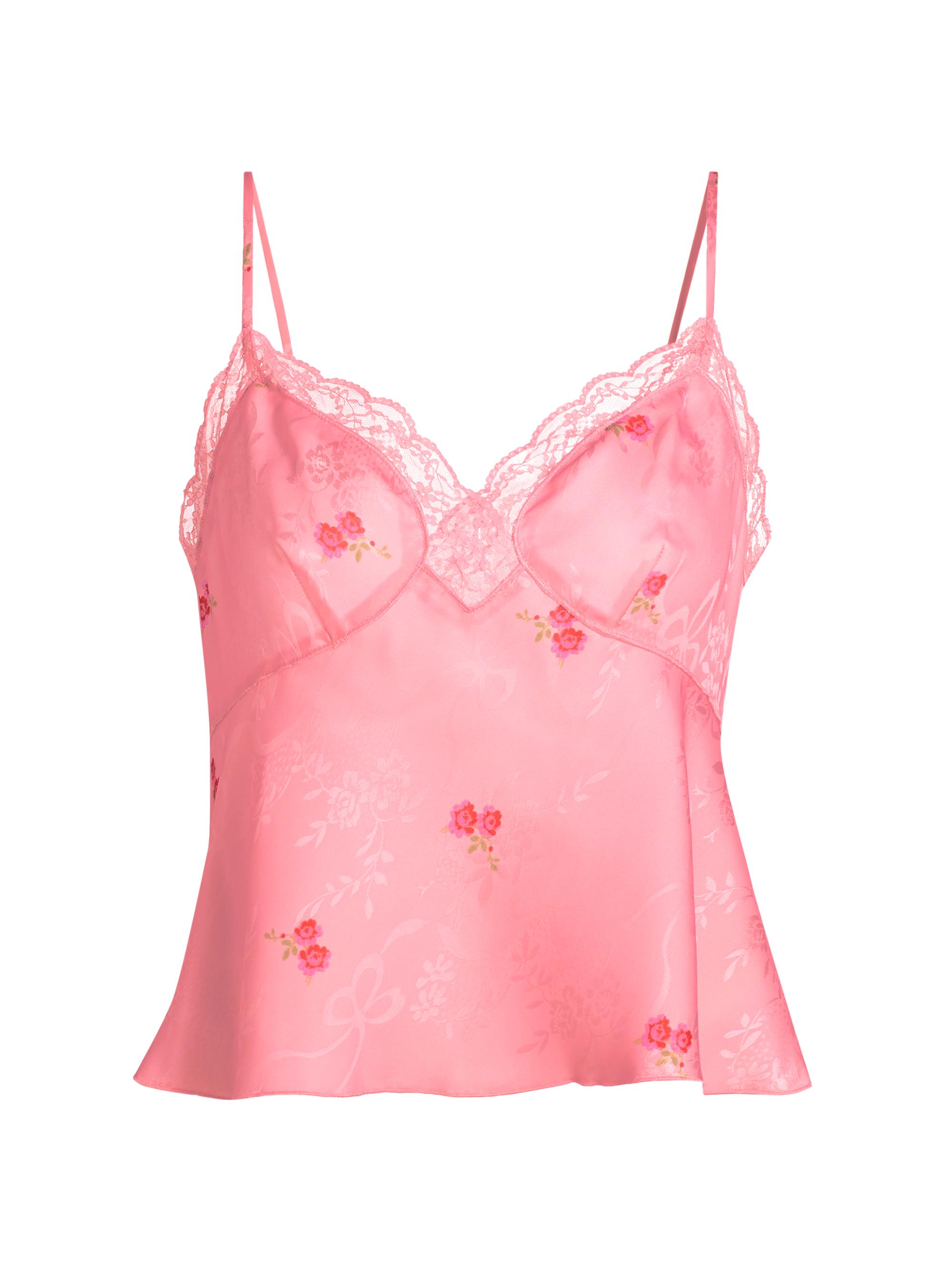 LoveShackFancy Women's Venus Jacquard Fox Top - Cherry Pink