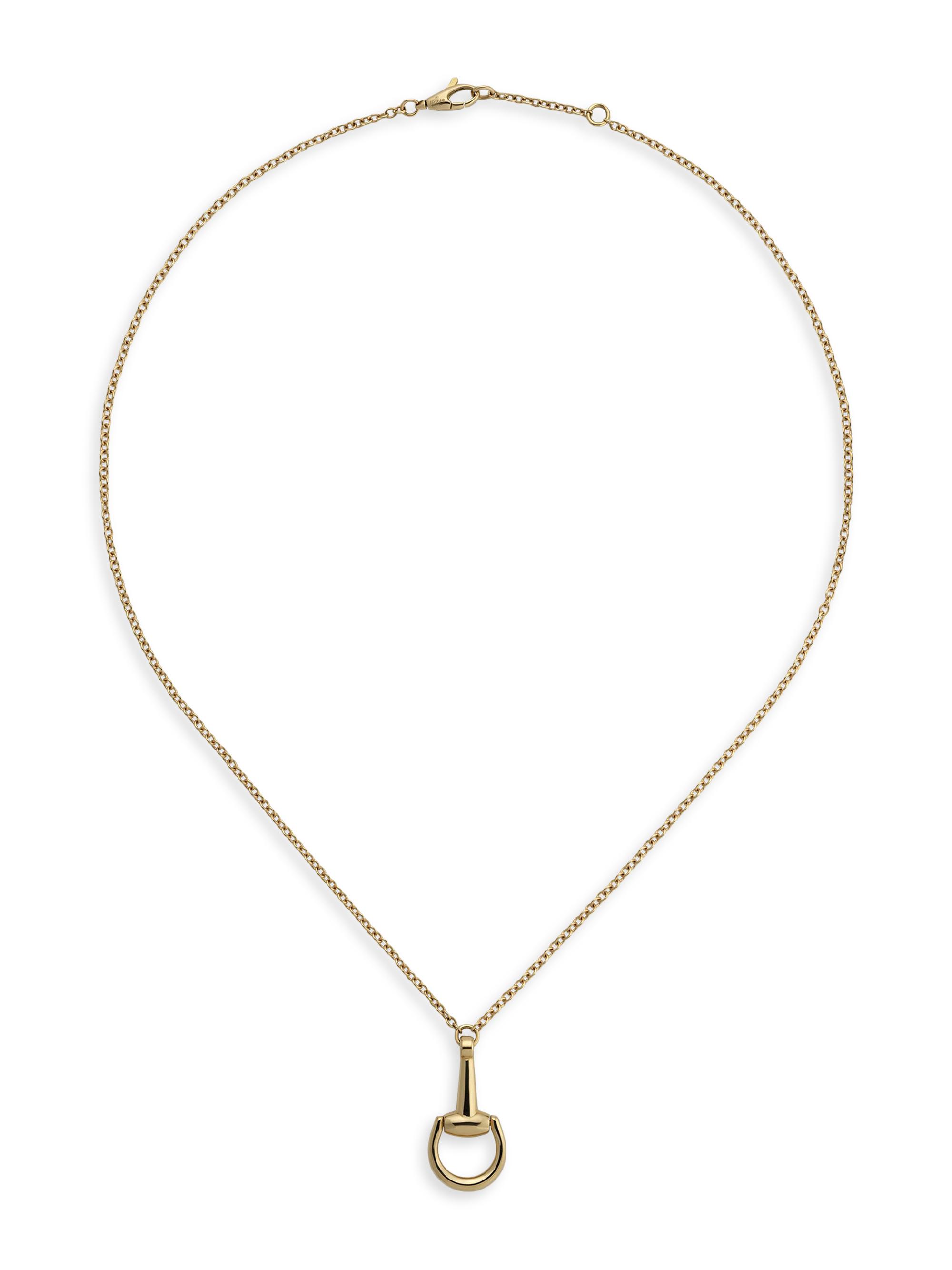 Gucci Horsebit 18K Yellow Gold Pendant Necklace | Saks Fifth Avenue