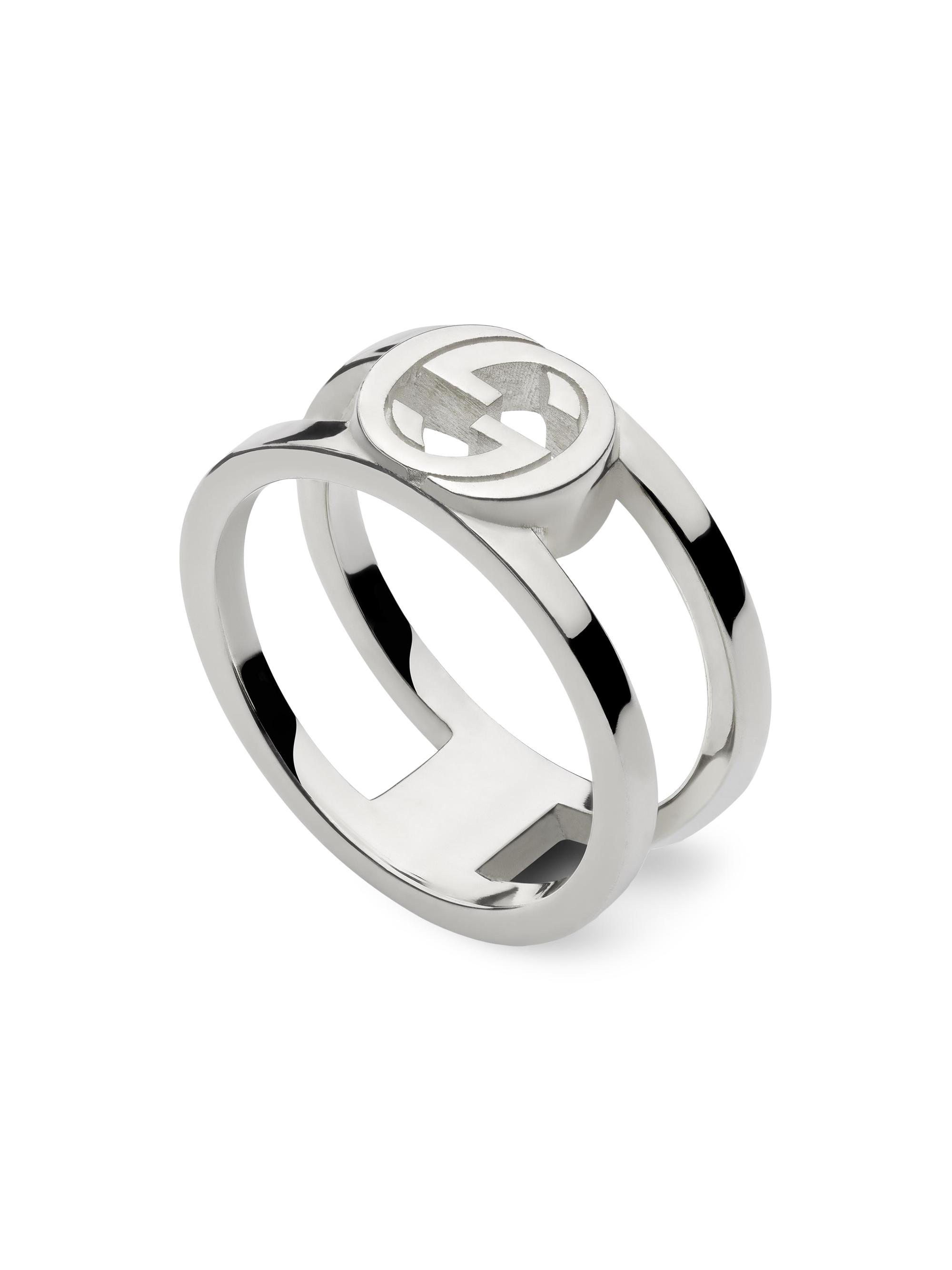 アクセサリー GUCCI Interlocking G Silver Ring Gucci Interlocking G Sterling Silver Ring | Saks Fifth Avenue