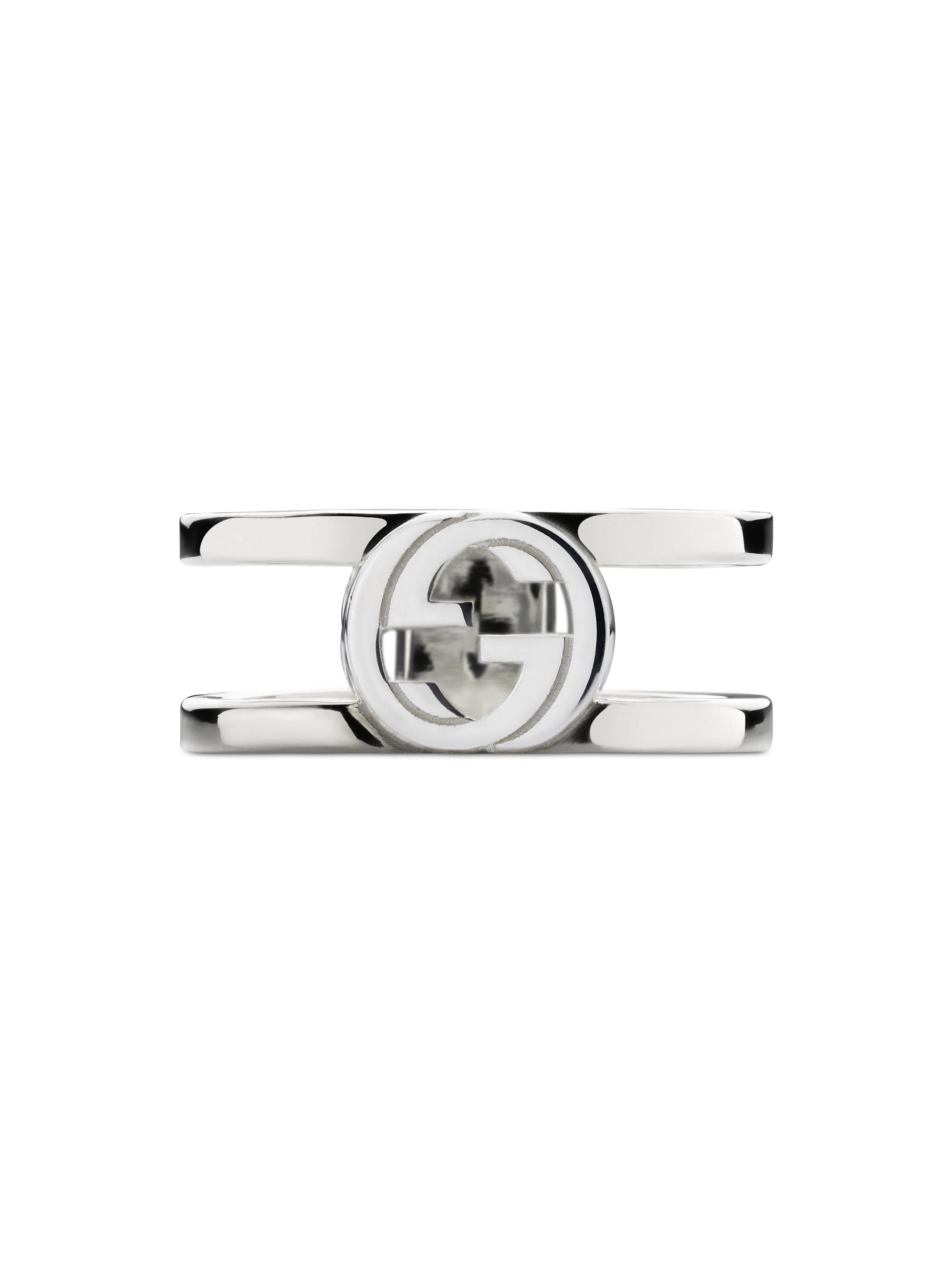 Gucci Interlocking G Sterling Silver Ring | Saks Fifth Avenue