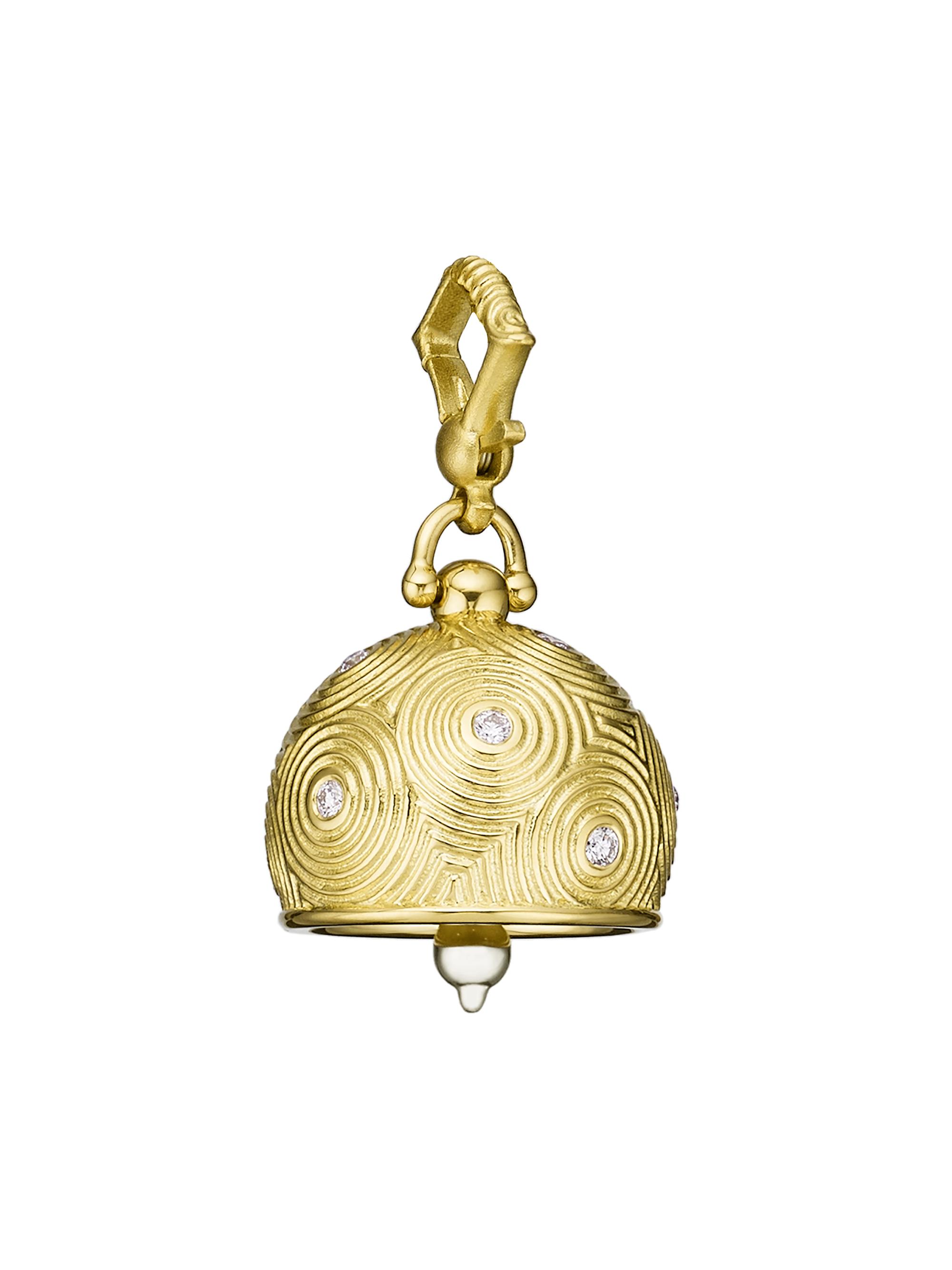 Paul Morelli Women's Droplet 18K Yellow Gold & 0.30 TCW Diamond Meditation Bell Charm - Yellow Gold