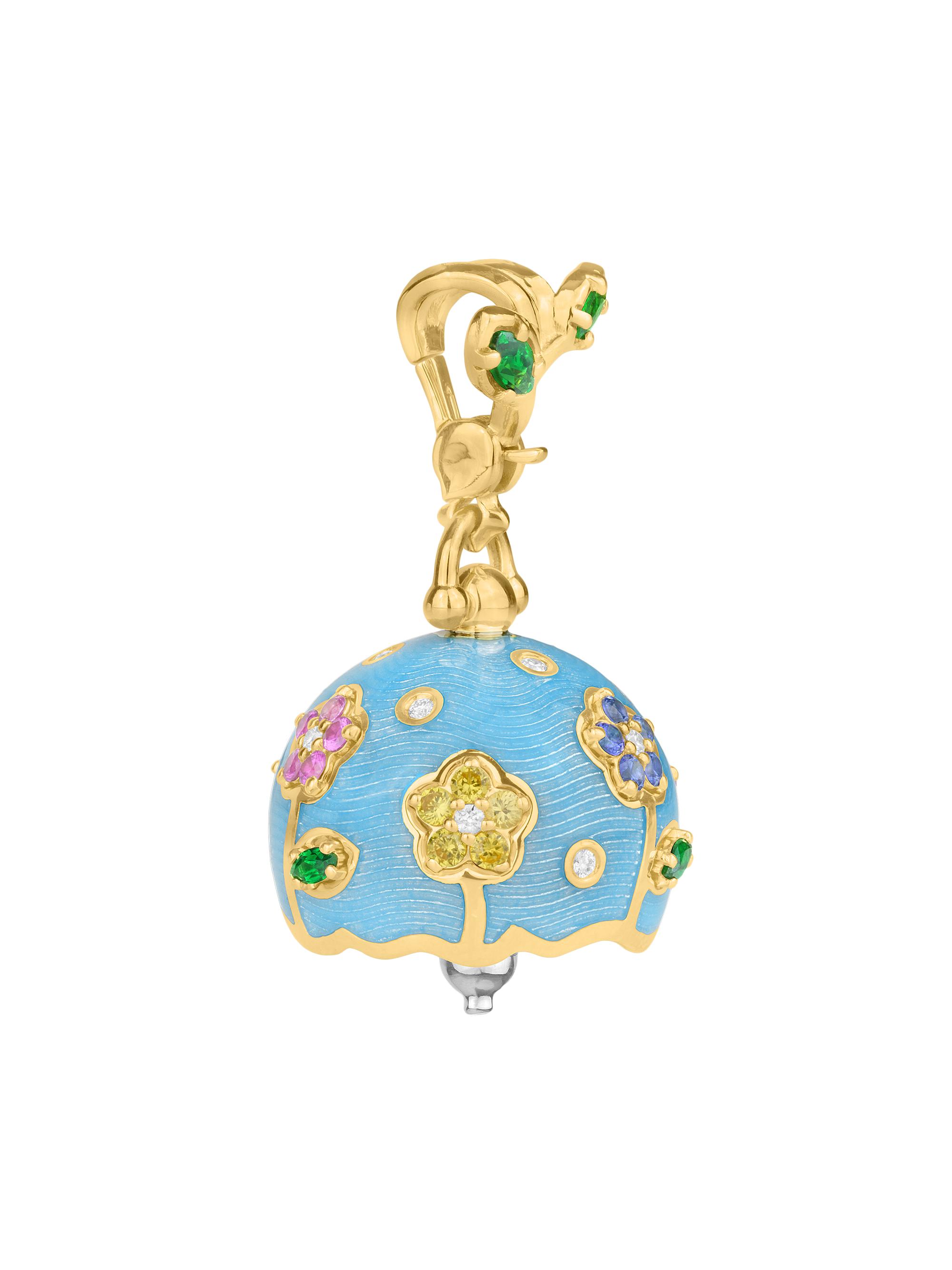 Paul Morelli Women's Wild Child 18K Yellow Gold, Enamel & Multi-Gemstone Meditation Bell Charm - Yellow Gold