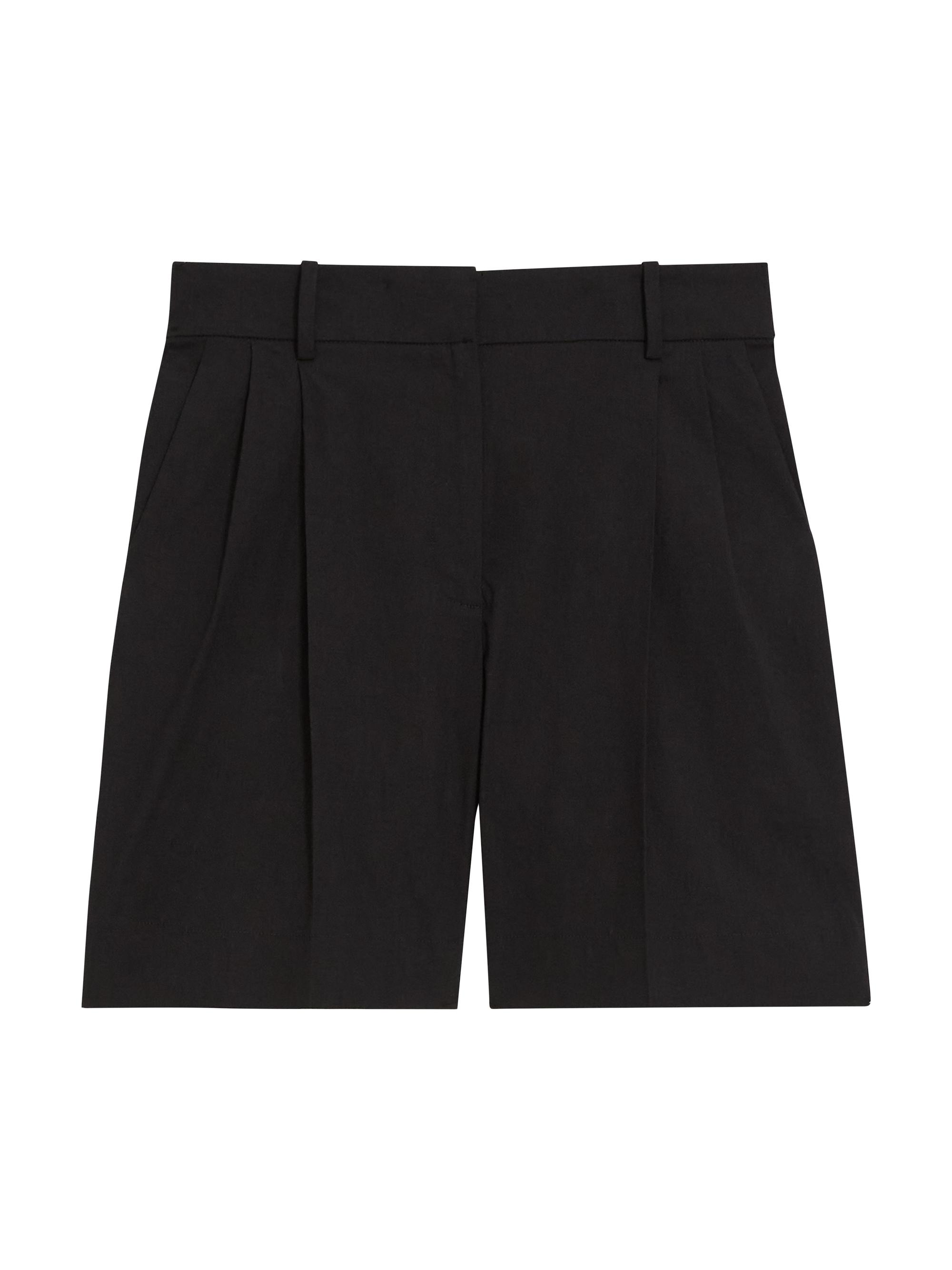 Theory Women's Double Pleated Shorts - Black