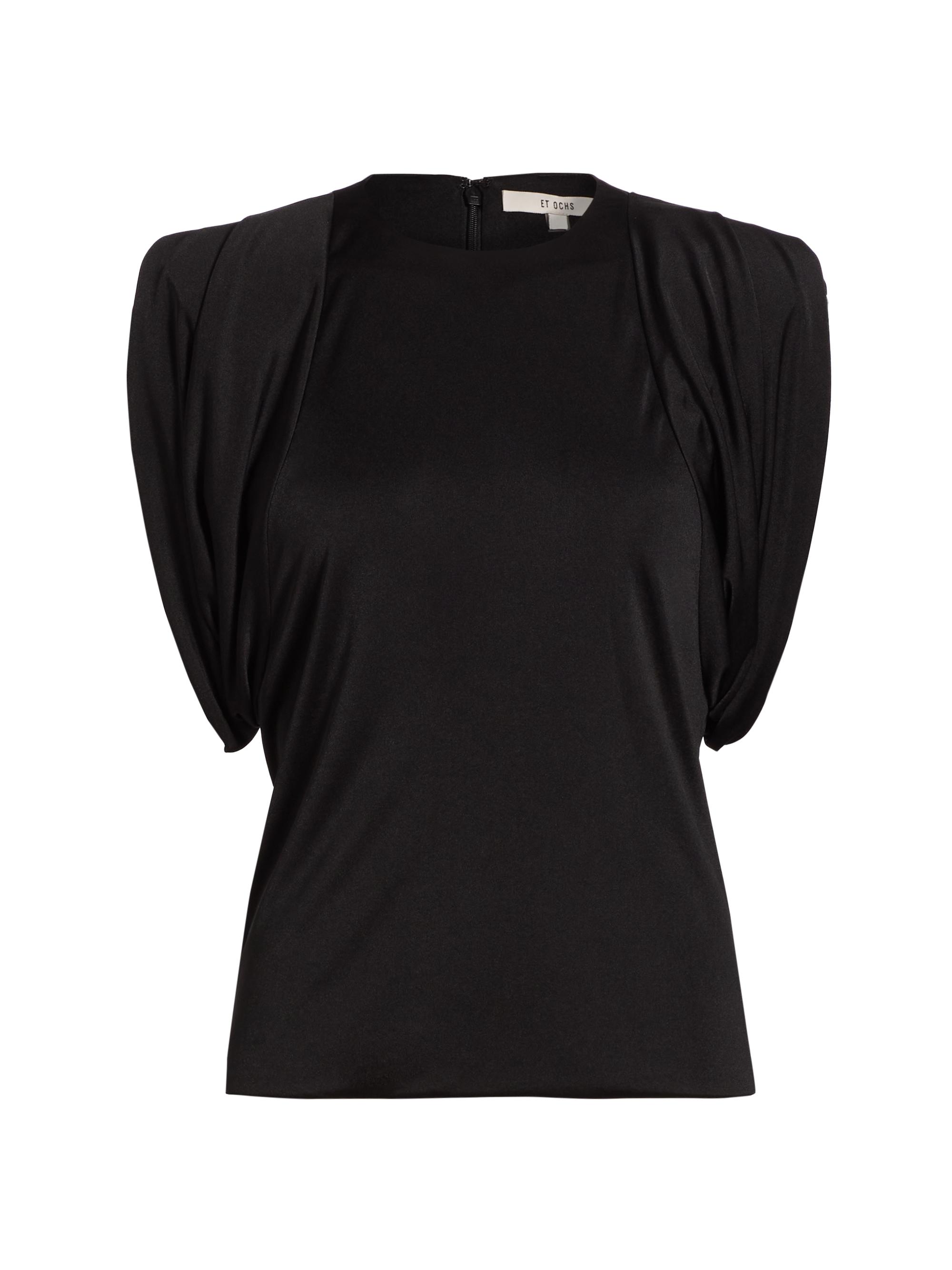 Et Ochs Women's Draped Shoulder Top - Black
