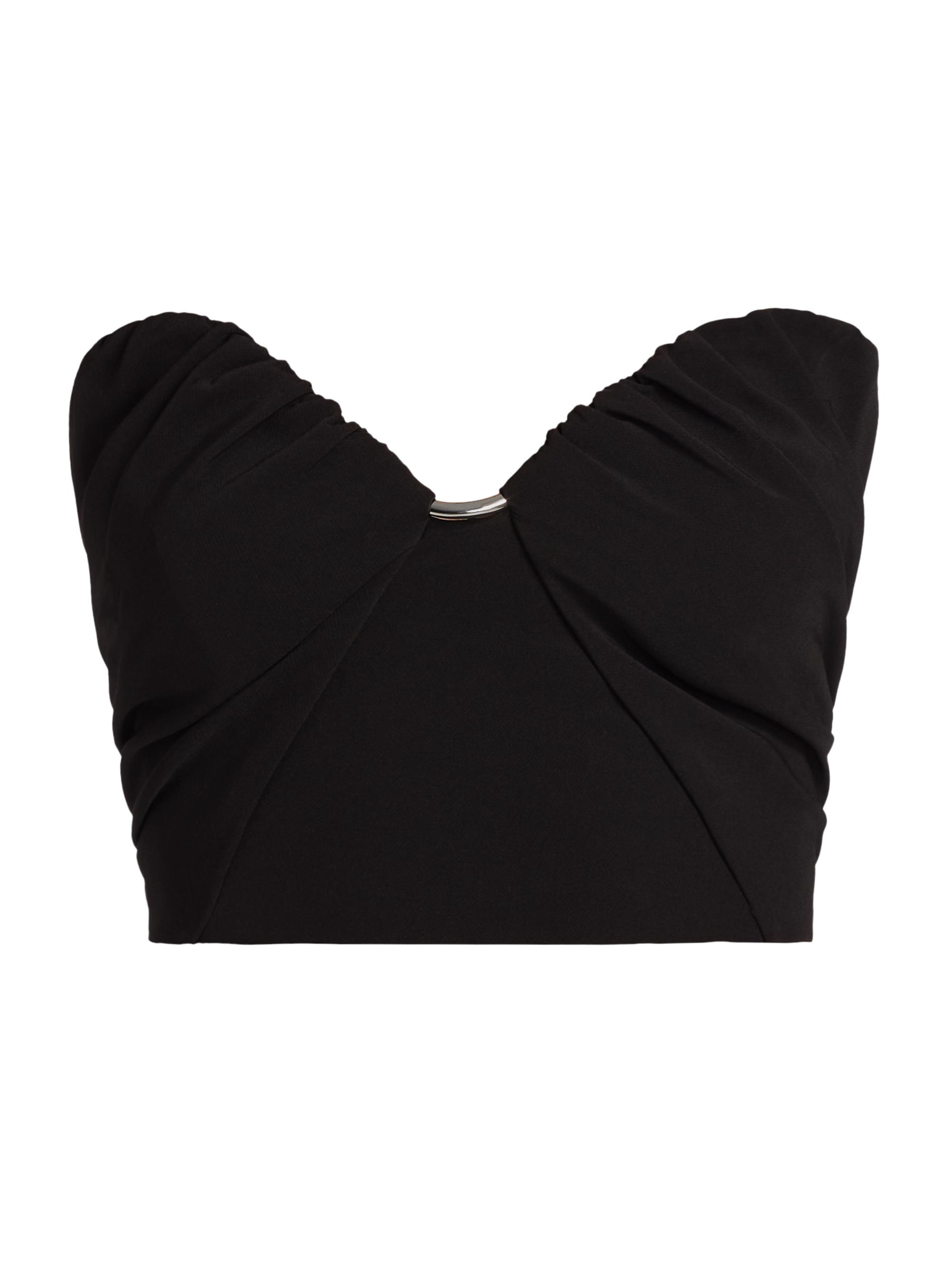 Et Ochs Women's Sadie Draped Bustier Top - Black