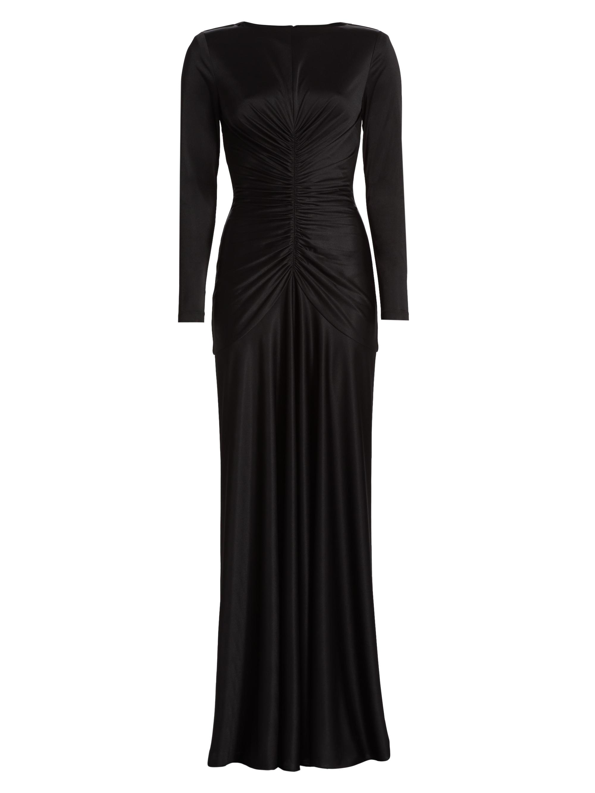Et Ochs Women's Thea Satin Ruched Gown - Black