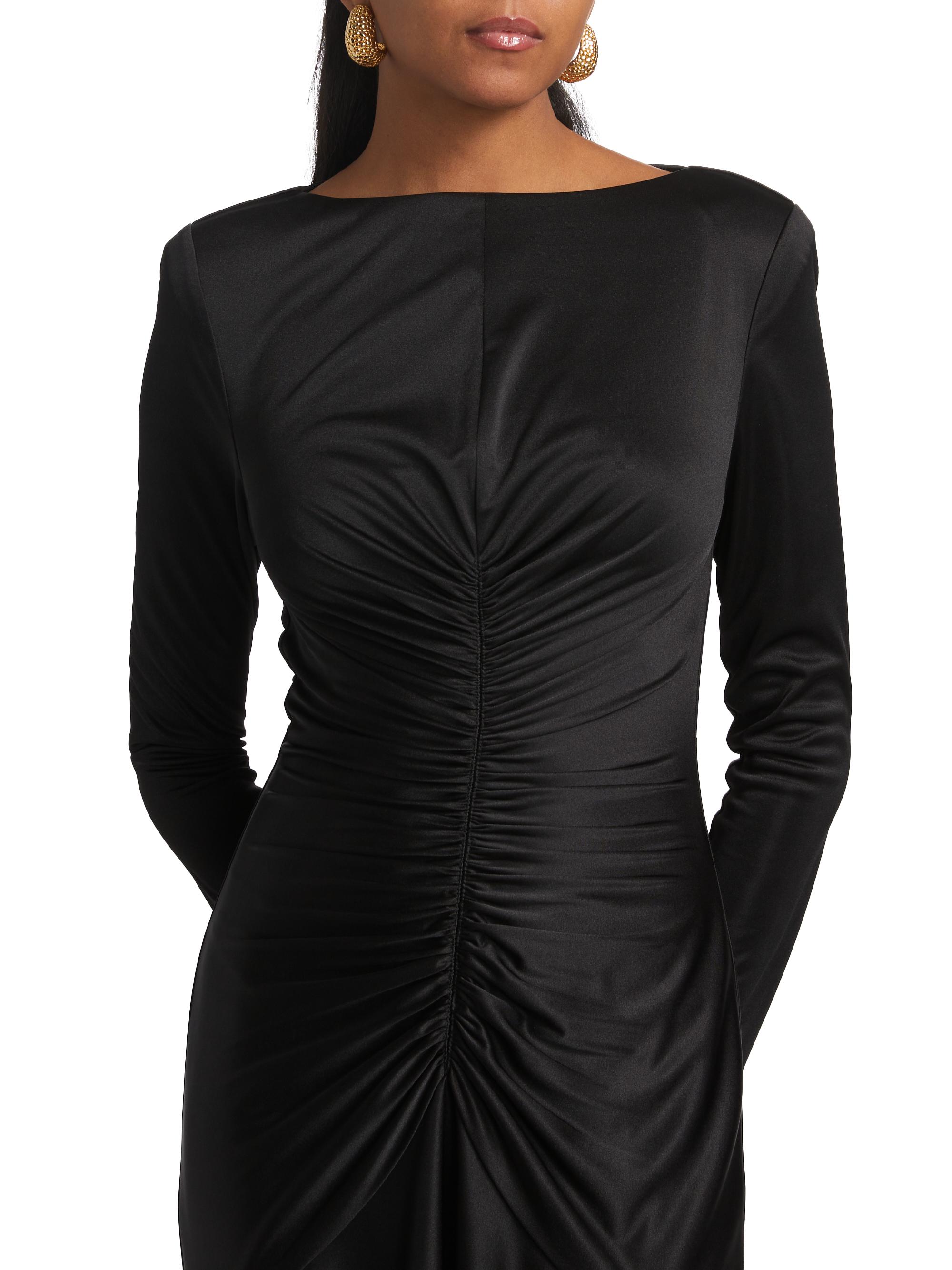Et Ochs Thea Satin Ruched Gown | Saks Fifth Avenue