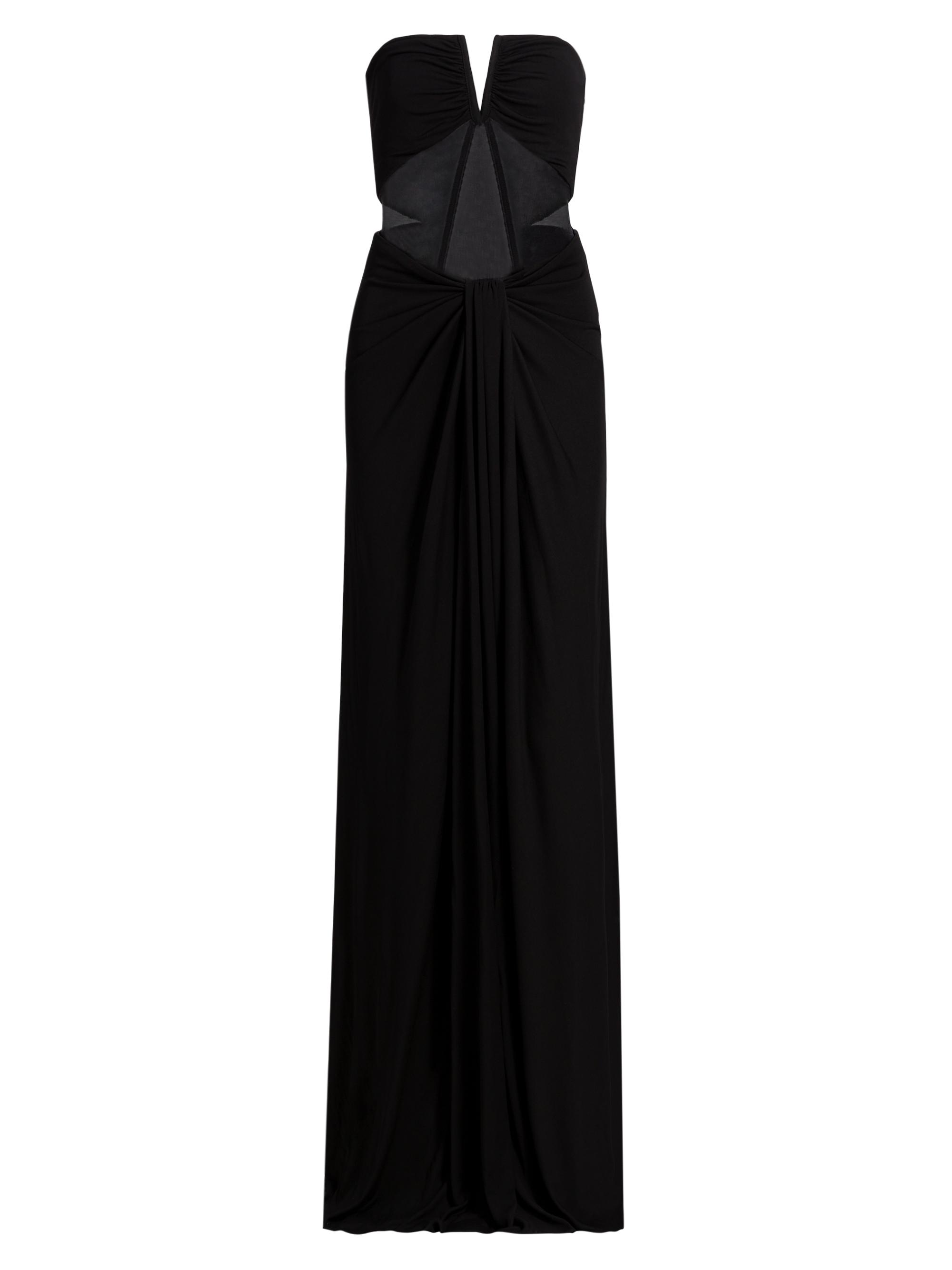 Et Ochs Women's Mabel Sheer Panel Strapless Gown - Black