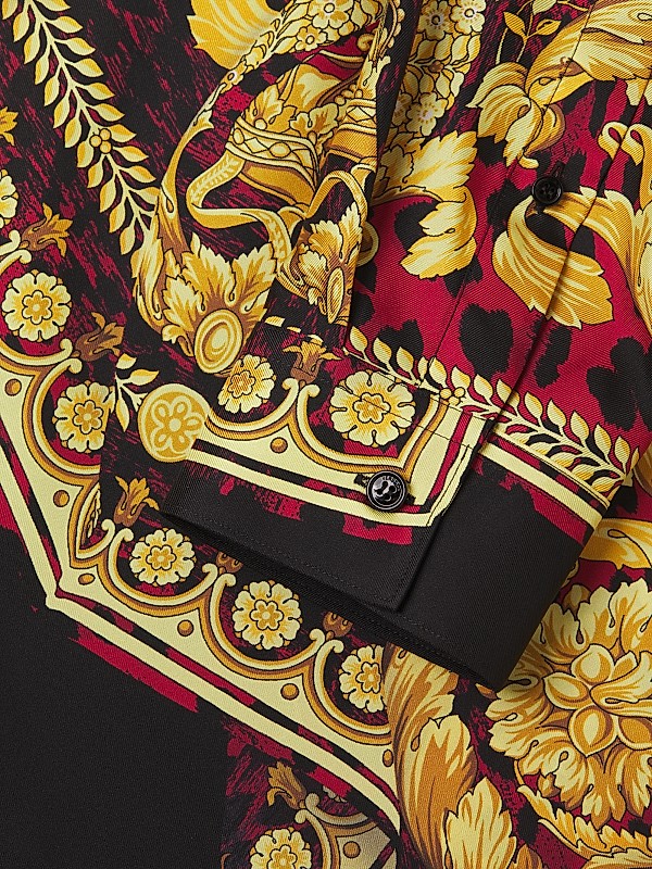 Shop Versace Wild Barocco Print Silk Twill Shirt | Saks Shop Versace Wild Barocco Print Silk Twill Shirt | Saks