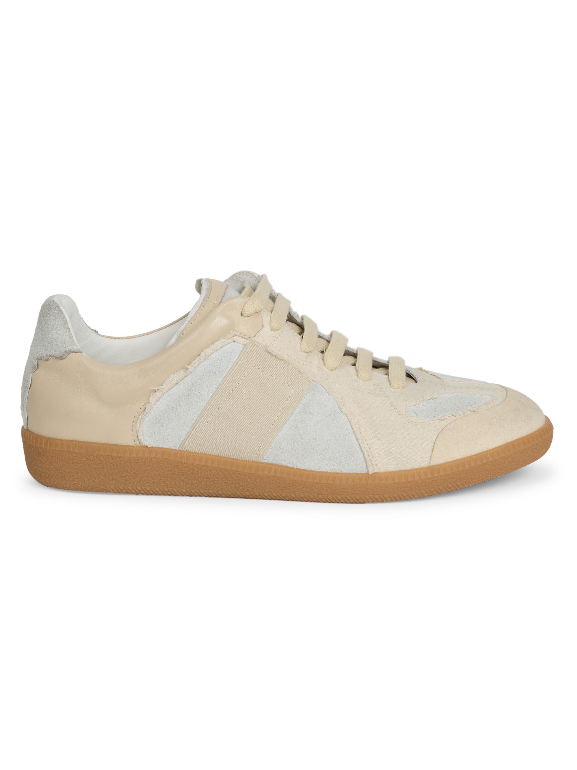 Maison Margiela Men's Replica Inside-Out Leather Sneakers - Natural
