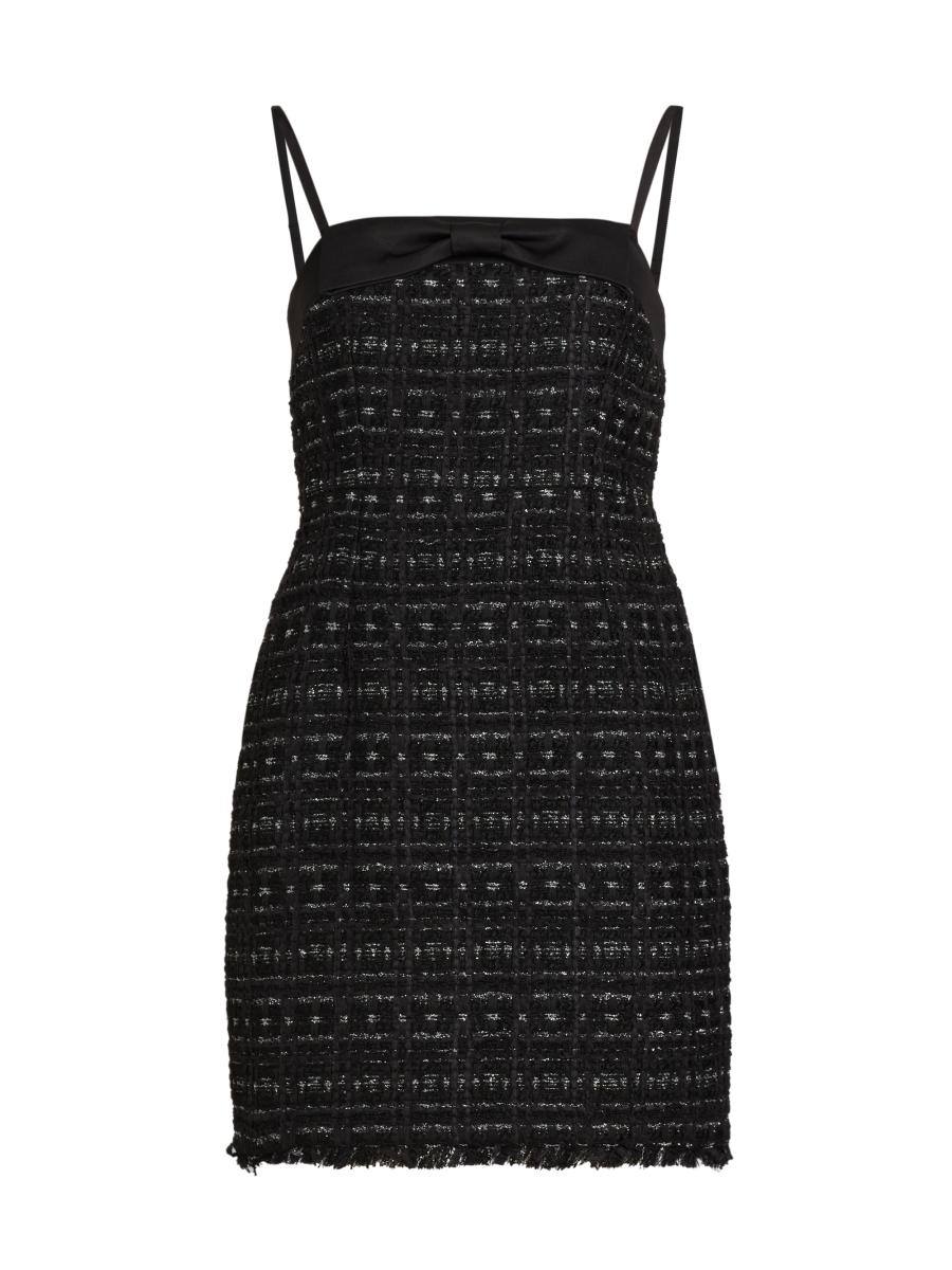 Kate Spade Women's Mainline Galaxy Tweed Bow Dress In Black