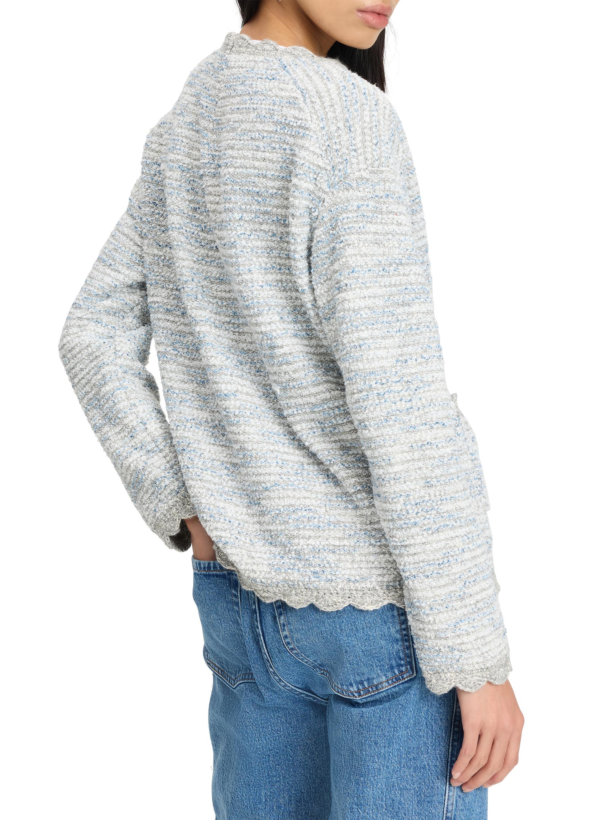 kate spade new york Mainline Scalloped Tweed V-Neck Cardigan