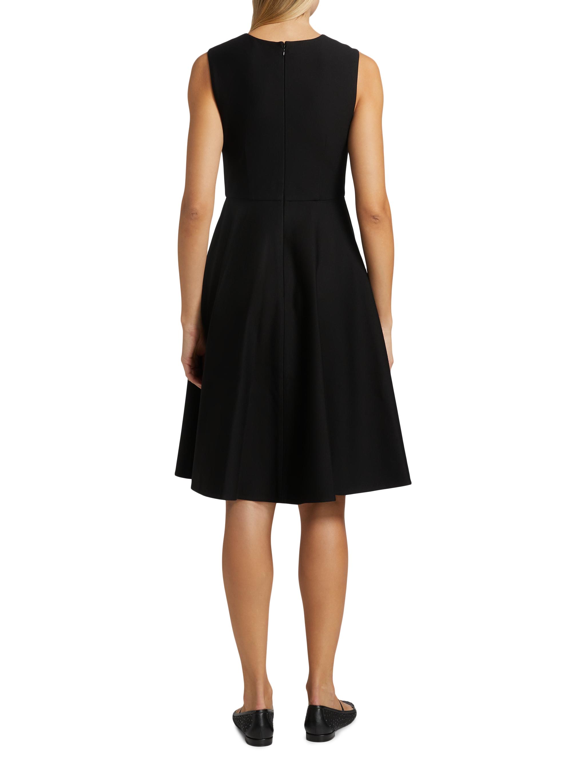 classy black midi dress Contrast Midi Sleeveless Zip Detail Dress Black Black / S