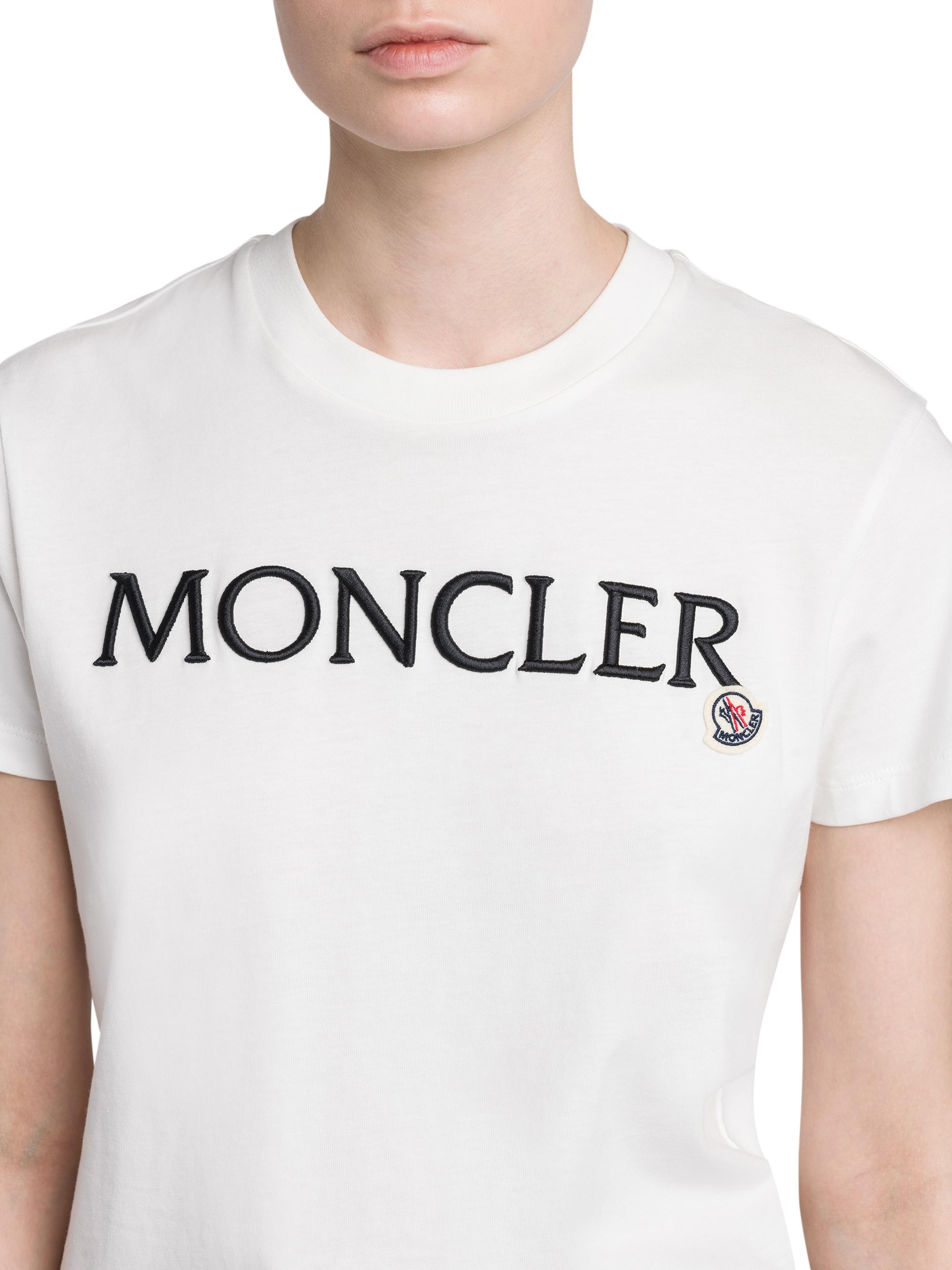 Moncler Jersey Cotton Logo Short Sleeve Shirt | Saks Fifth Avenue