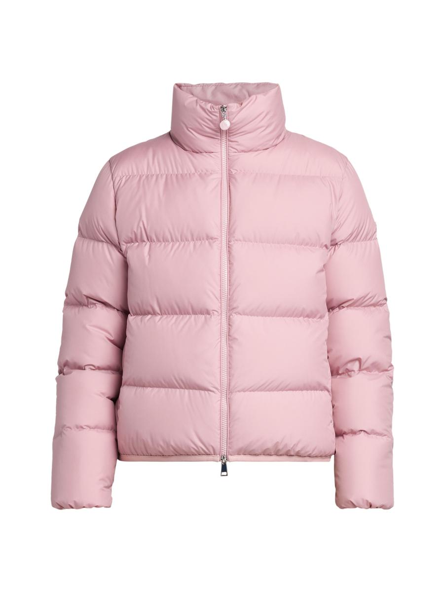 ダウンジャケット・コート Moncler White Abbadia Puffer Jacket In Lacquered Nylon Moncler White Abbadia puffer jacket in lacquered nylon