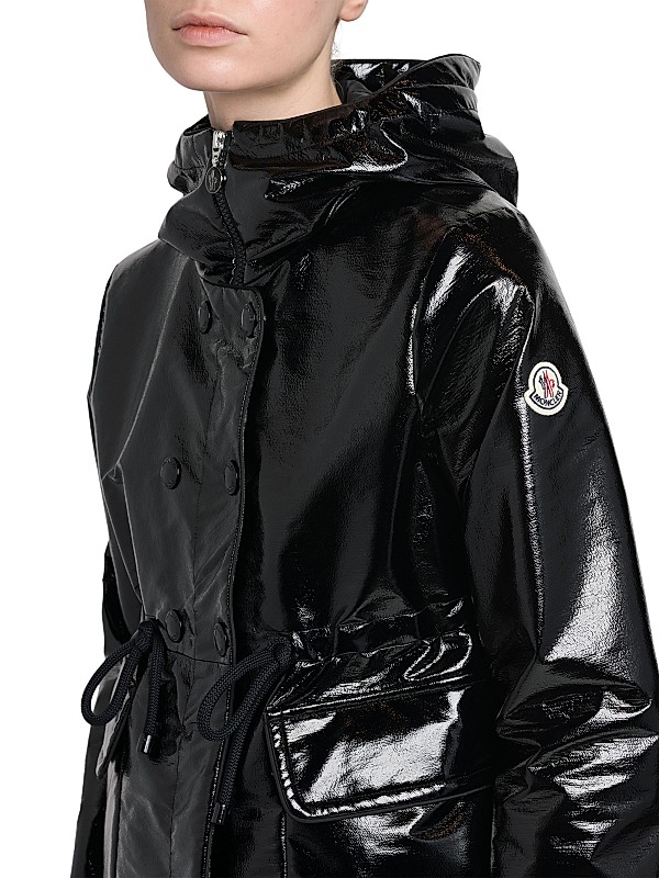 Shop Moncler Agnou Hooded Glossy Textured Jacket | Saks Shop Moncler Agnou Hooded Glossy Textured Jacket | Saks