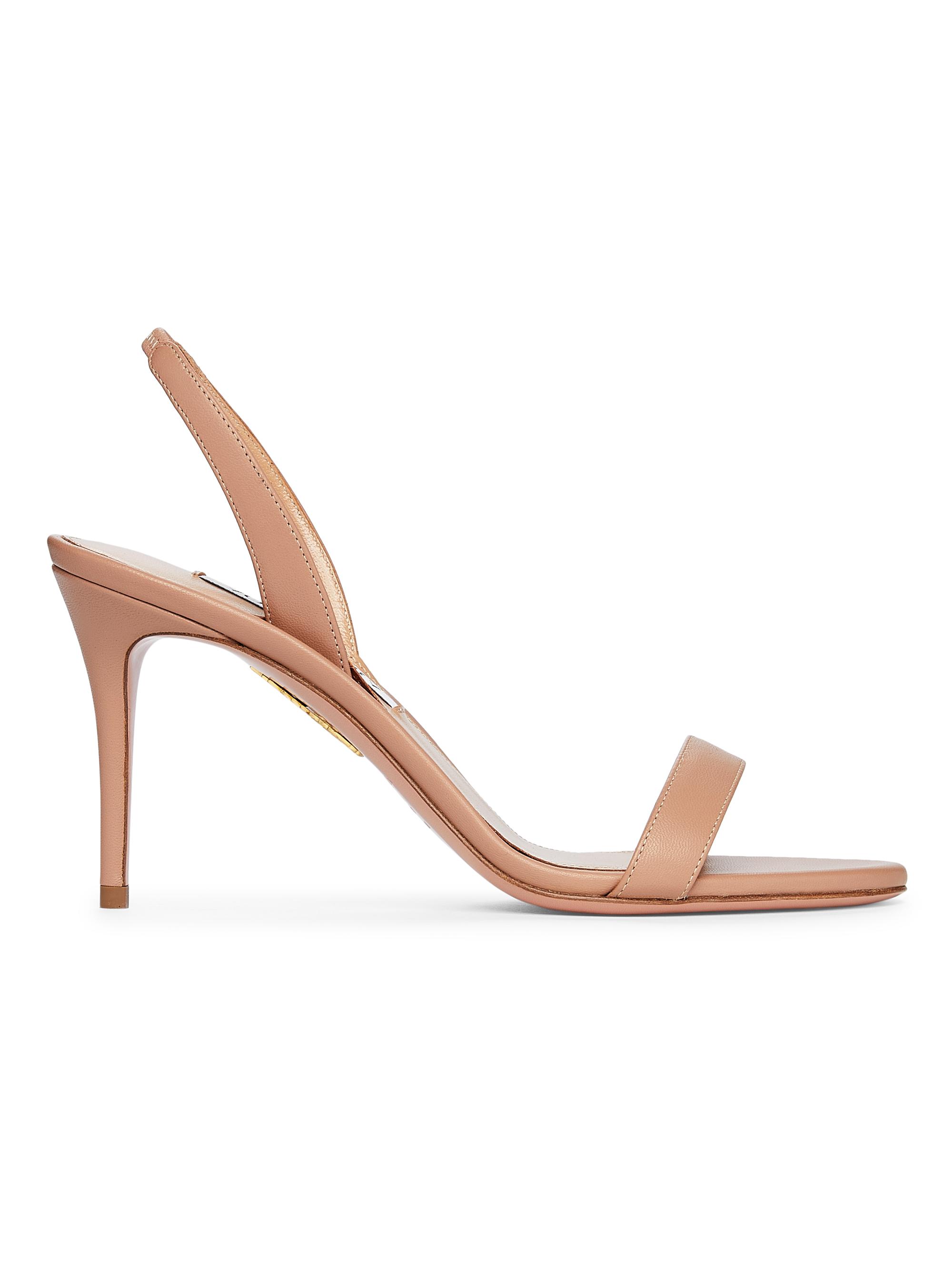 Aquazzura So Nude 85MM Leather Sandals | Saks Fifth Avenue