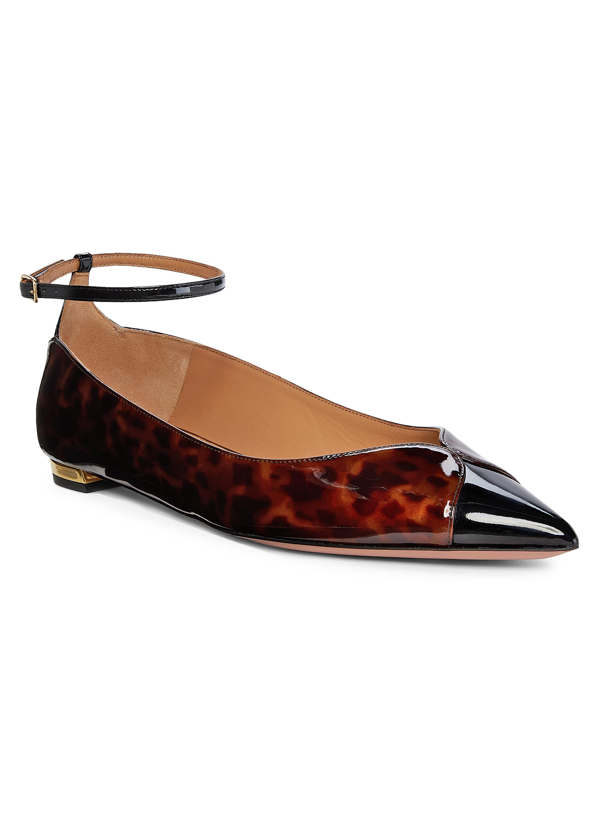 Aquazzura Pinot Patent Leather Ballet Flats | Saks Fifth Avenue