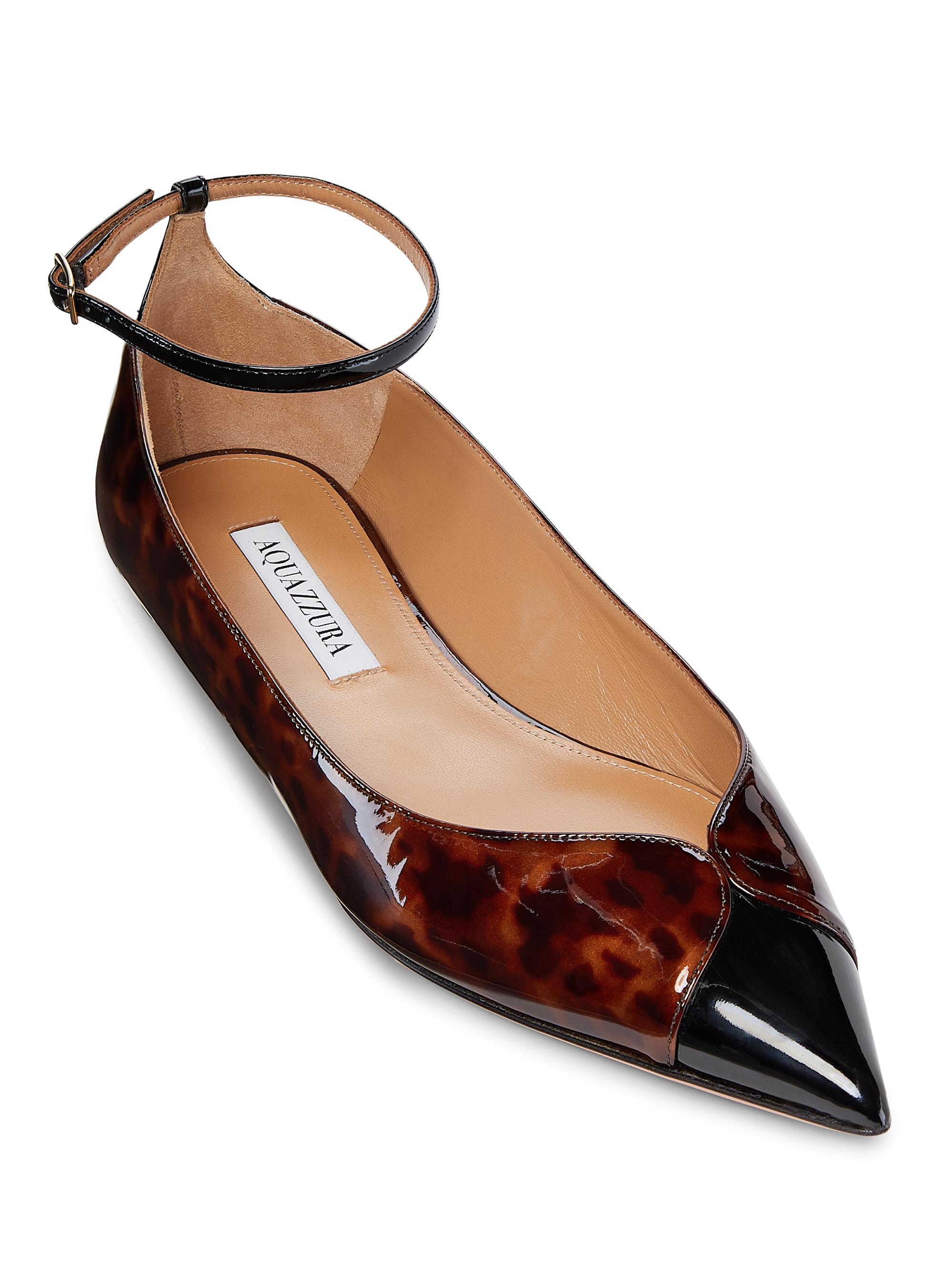 Aquazzura Pinot Patent Leather Ballet Flats | Saks Fifth Avenue