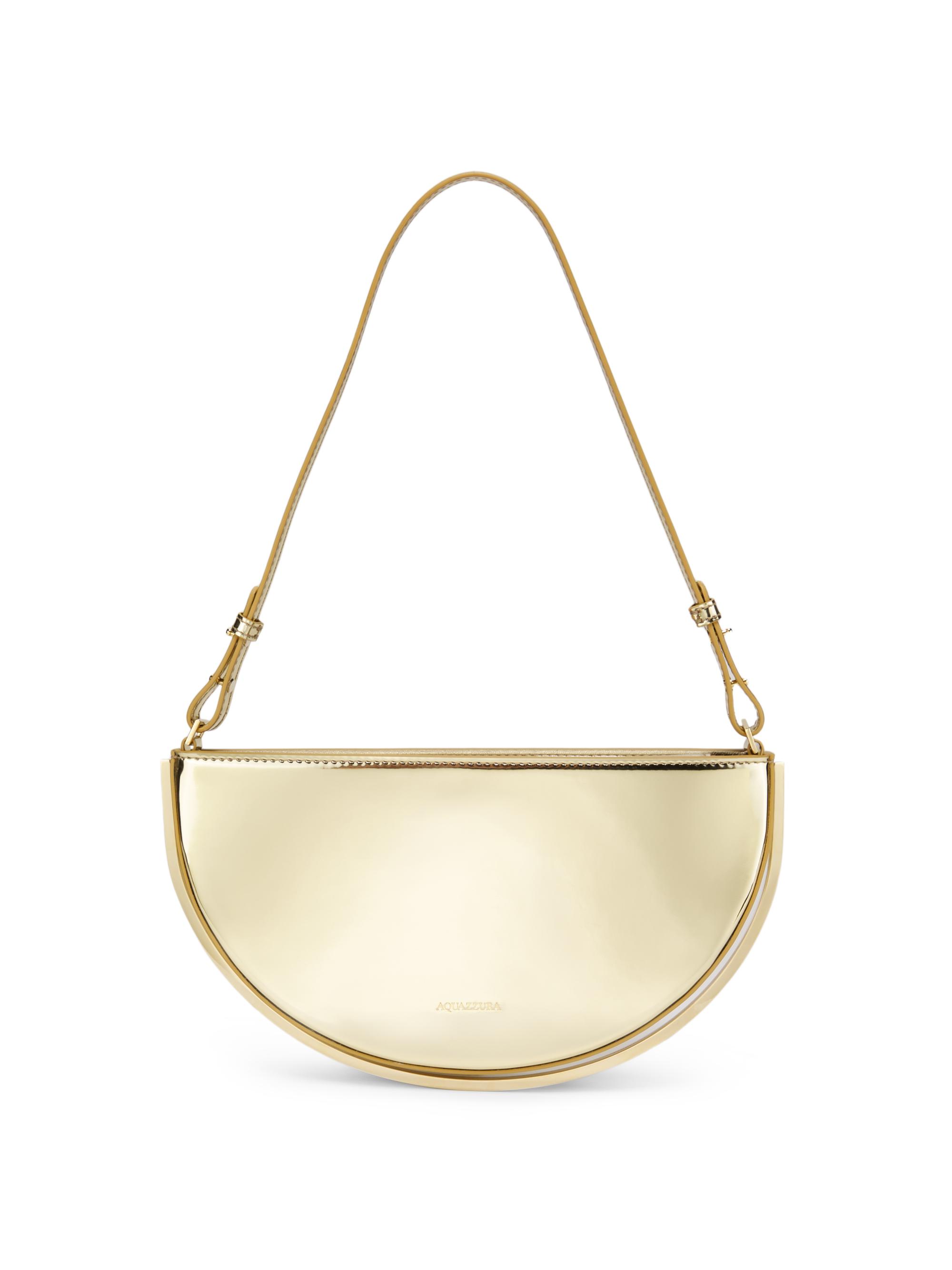 Aquazzura Women's Mini Purist Leather Shoulder Bag - Soft Gold