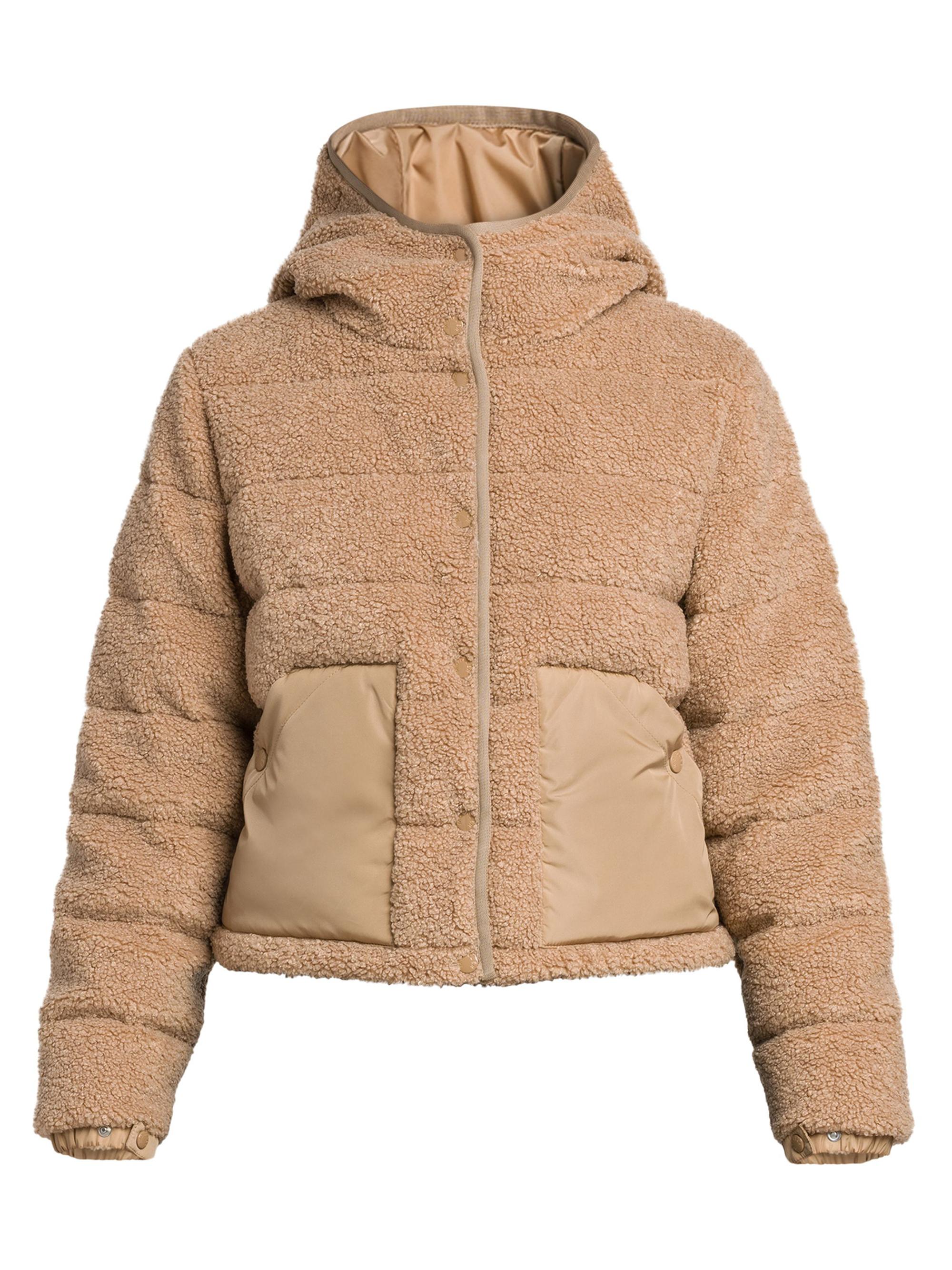 Moncler Women's Audrieu Teddy Fleece Short Down Jacket - Beige